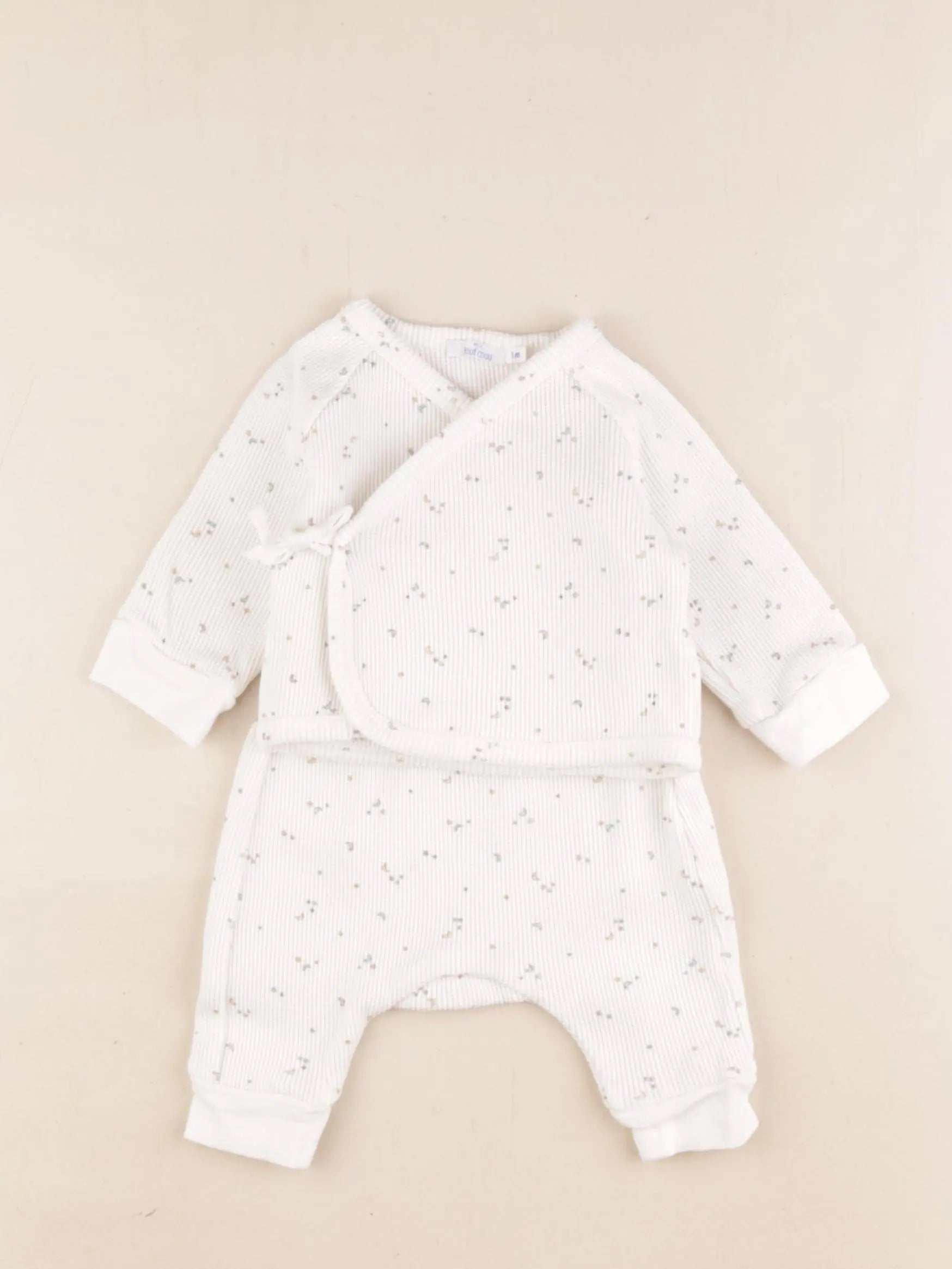 Boutchou - pyjama coton beige - 1 mois