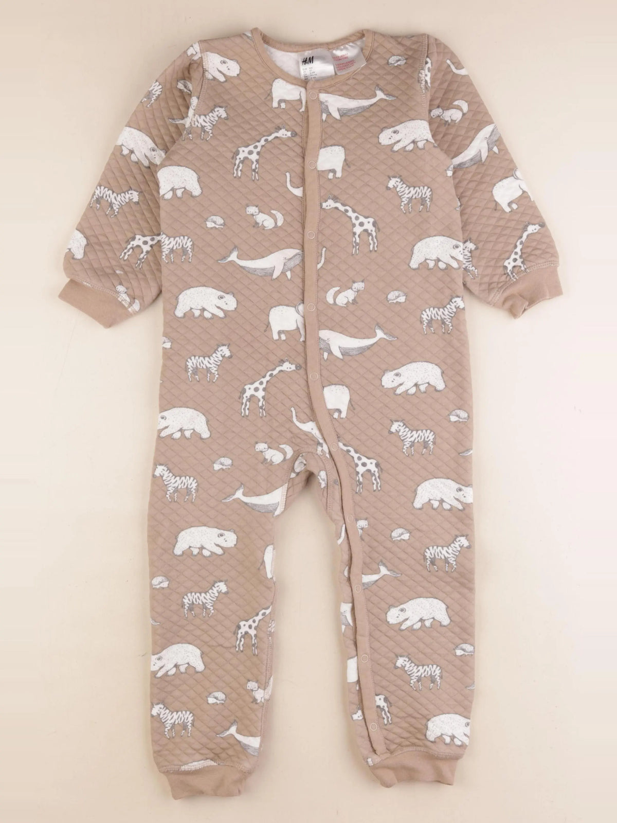 H&M - pyjama coton beige - 3/4 ans