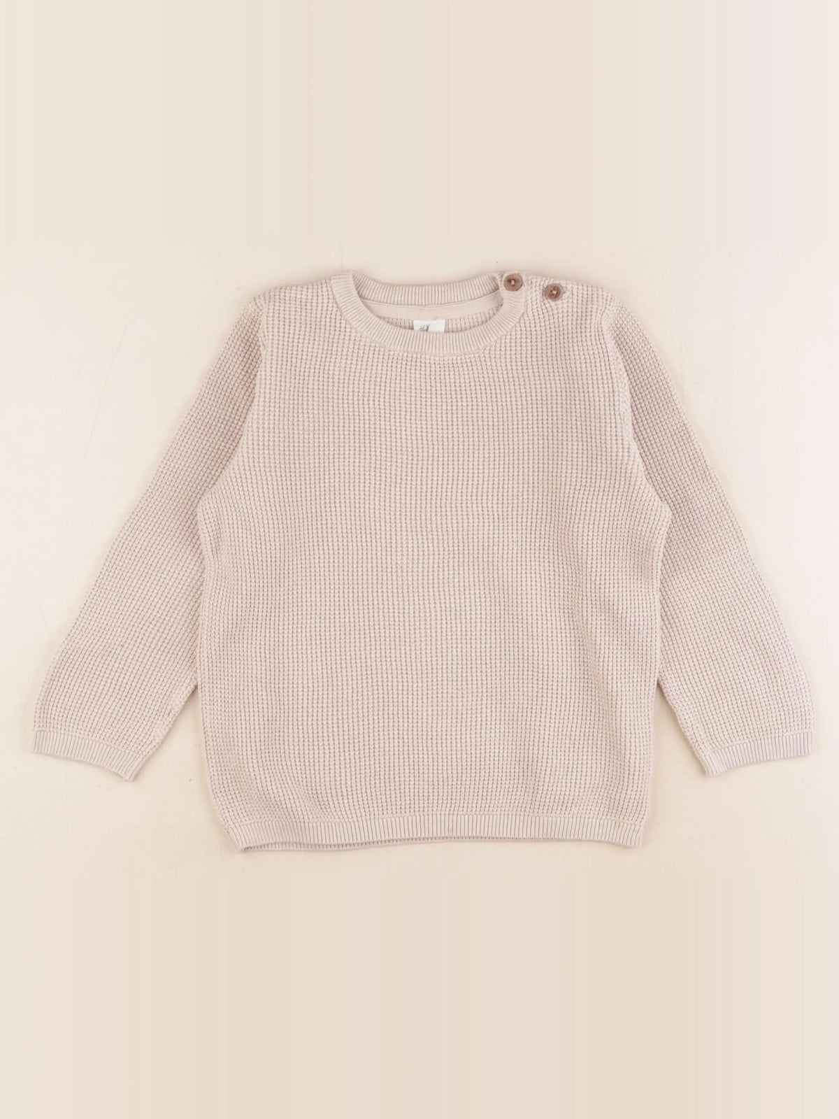 H&M - pull beige - 2/3 ans