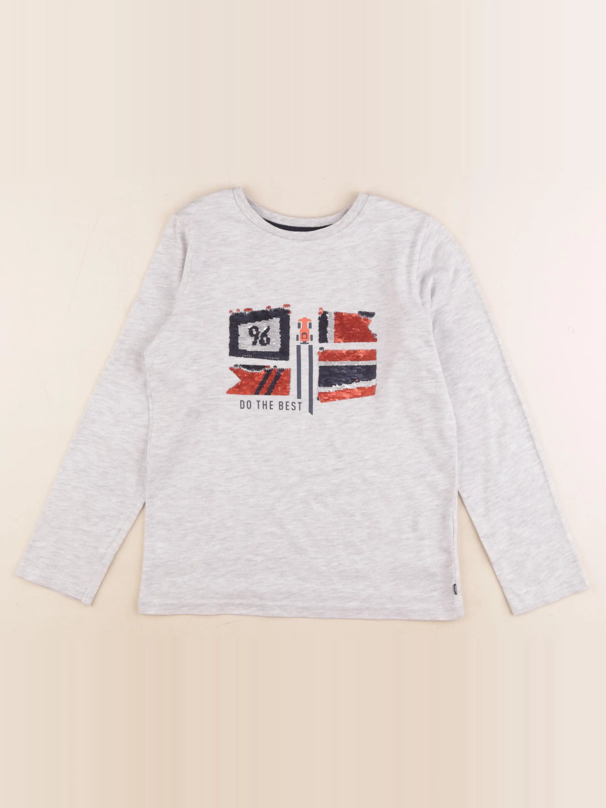 Okaidi - tee-shirt gris - 8 ans