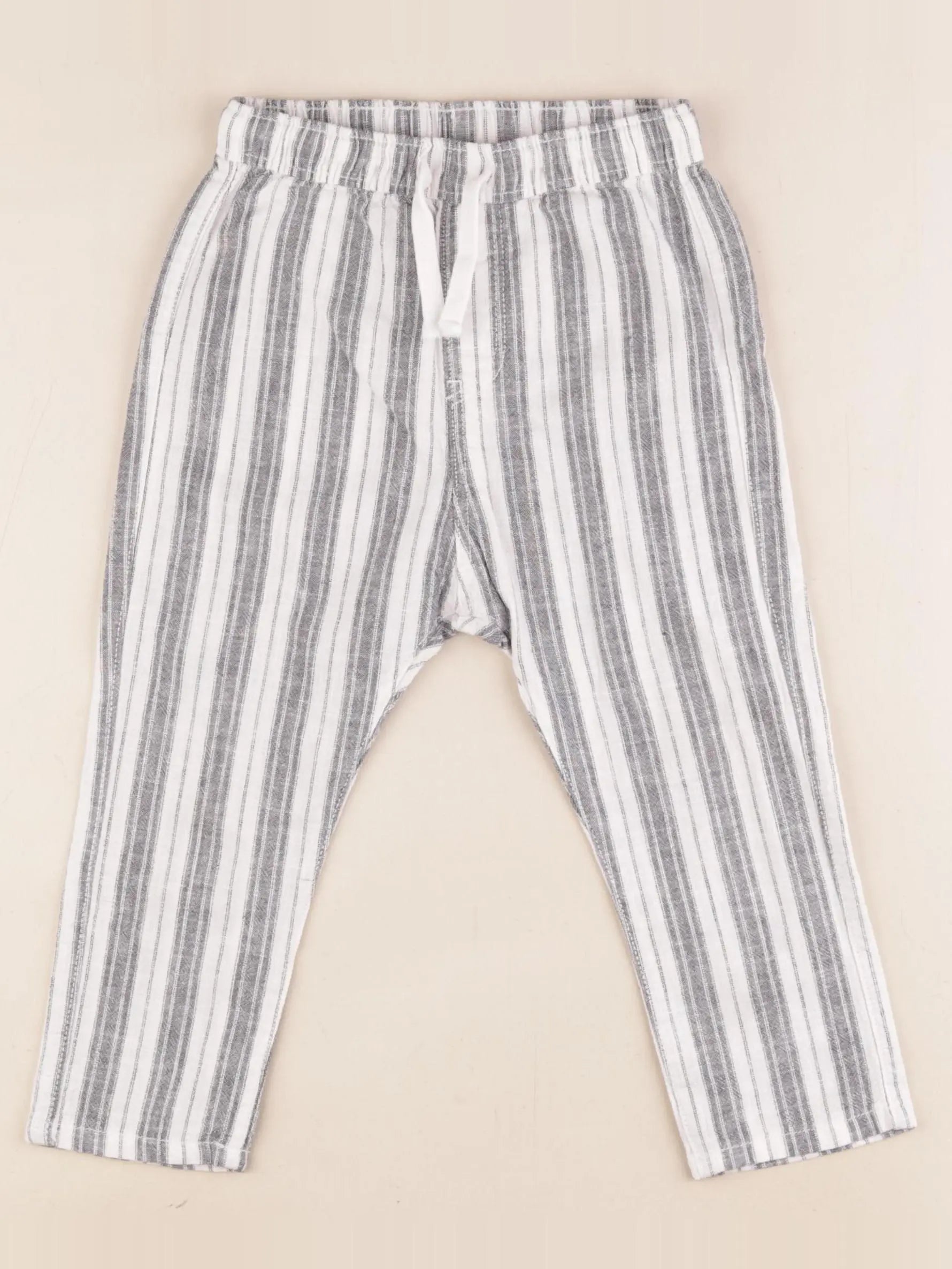 H&M - pantalon gris - 18/24 mois