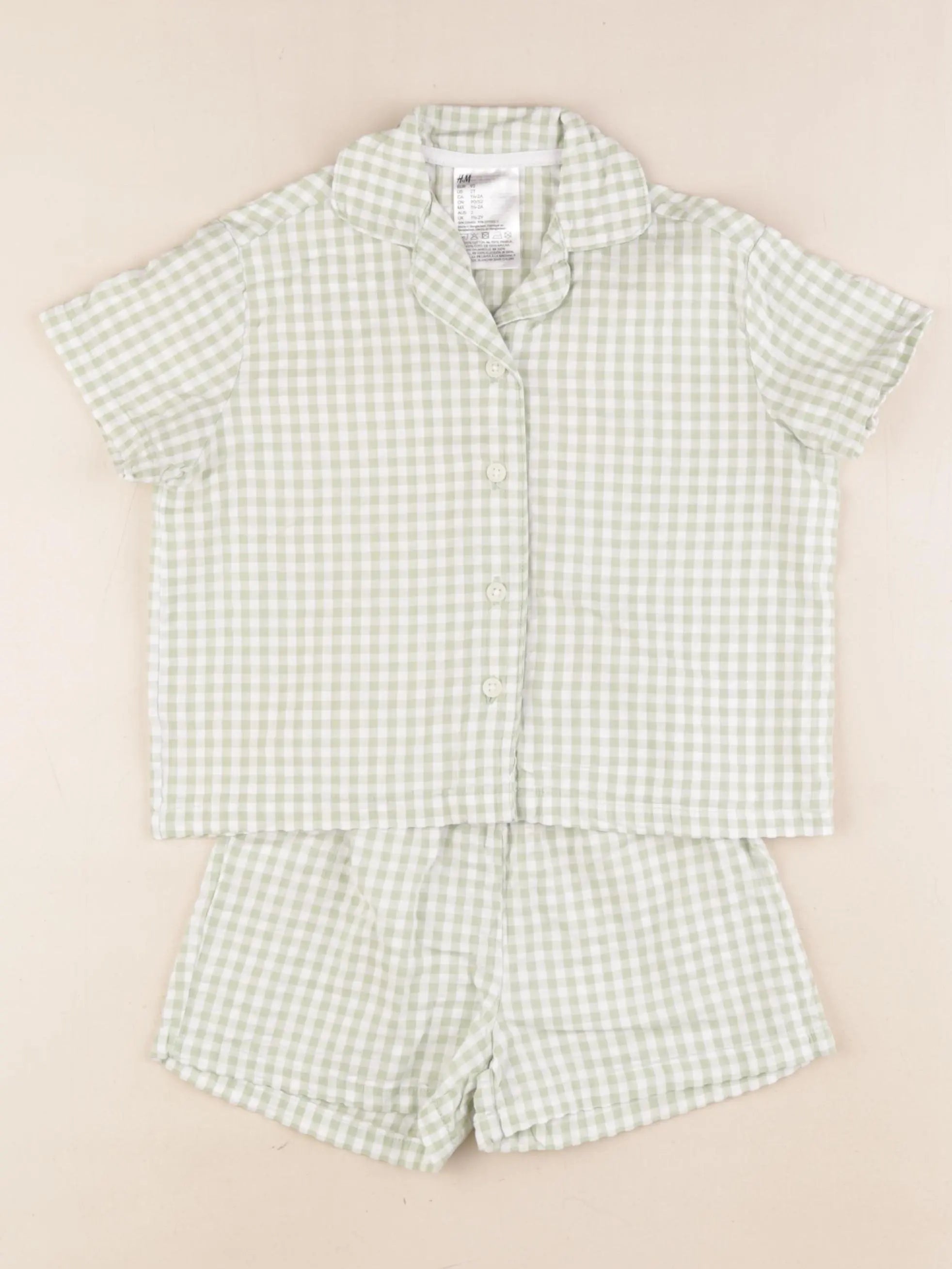 H&M - pyjama coton vert - 18/24 mois