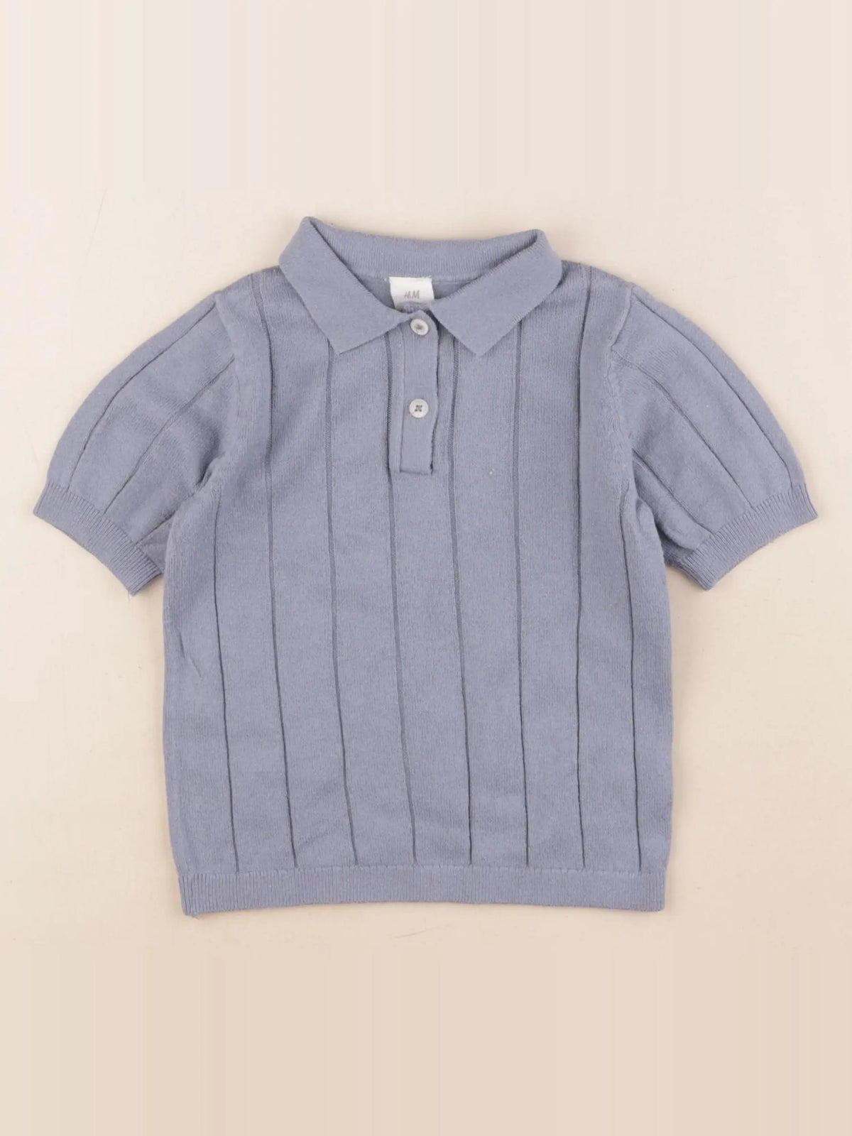 H&M - polo bleu - 18/24 mois