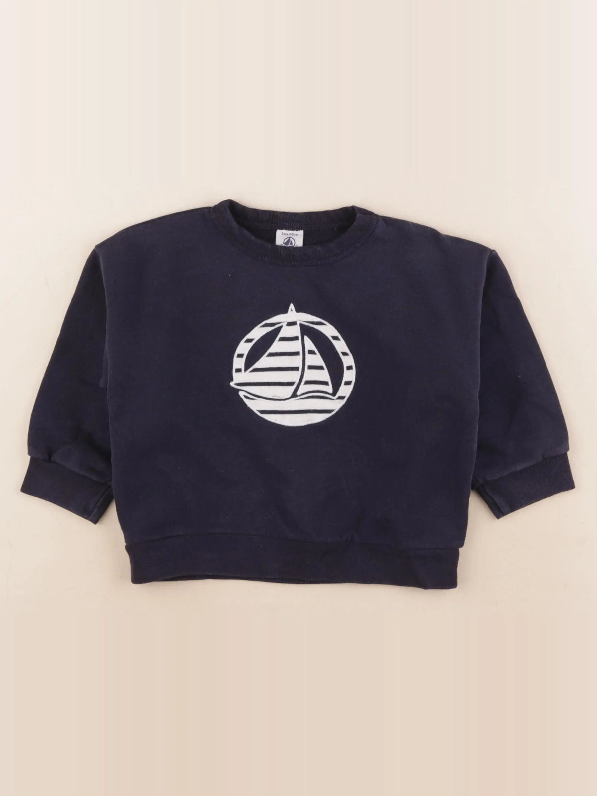 Petit Bateau - sweat bleu - 3 ans