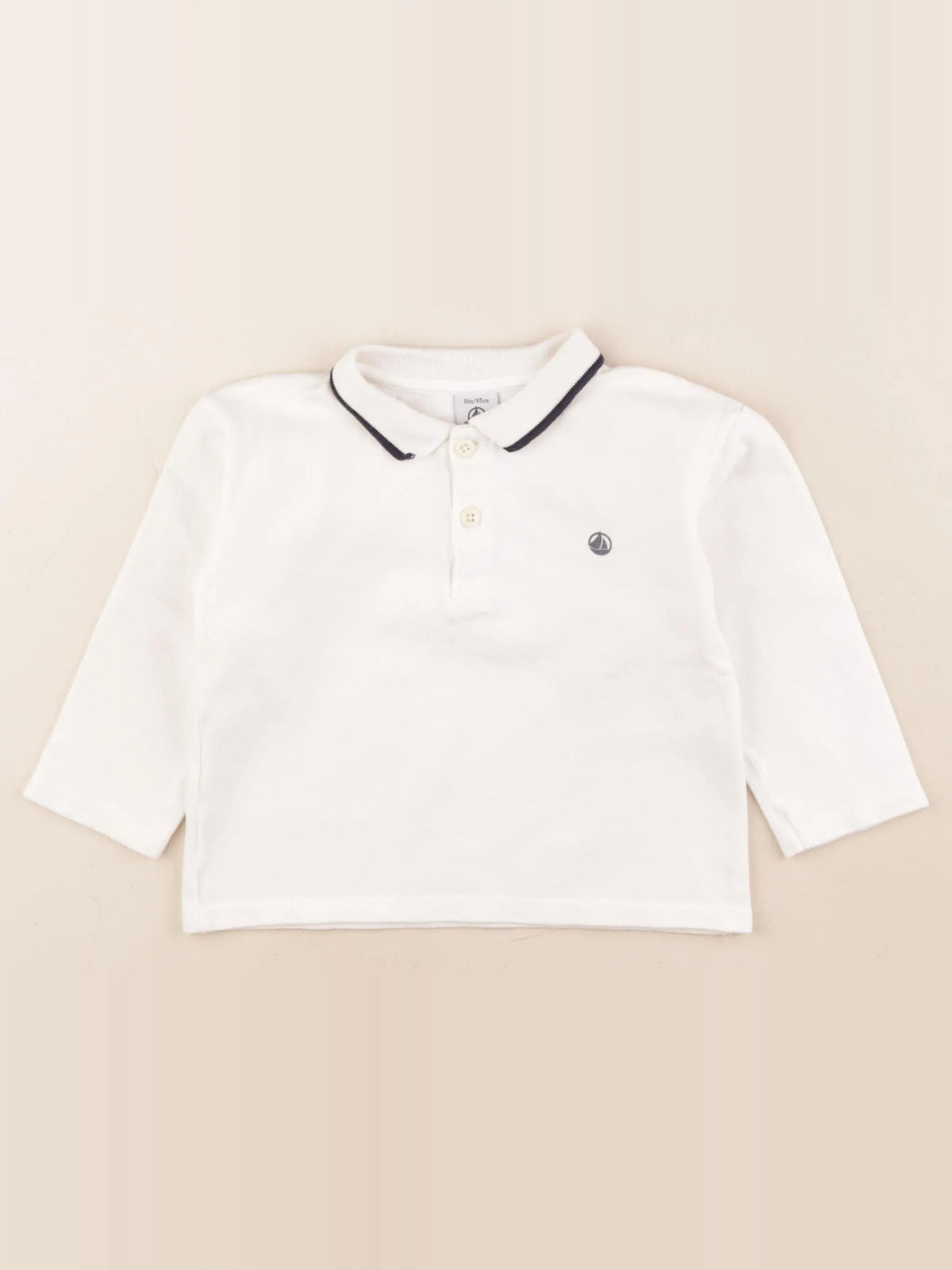 Petit Bateau - polo beige - 36 mois