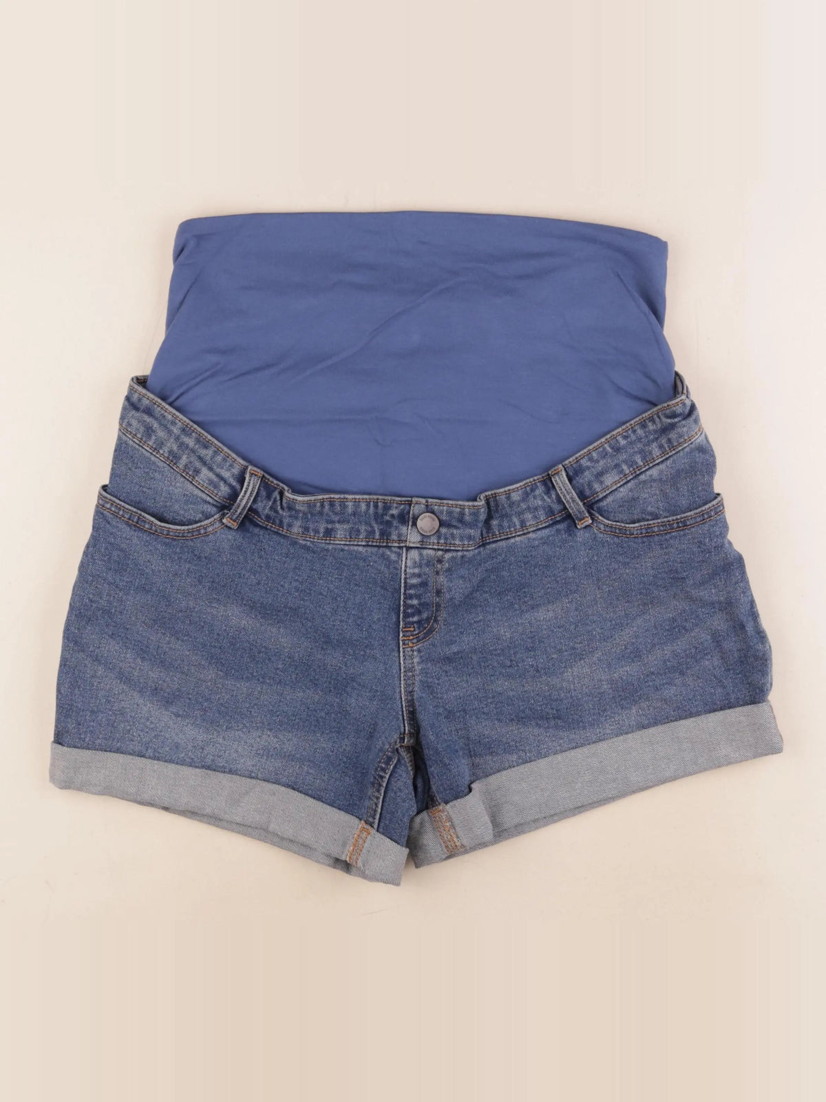 Kiabi - short grossesse bleu - 40