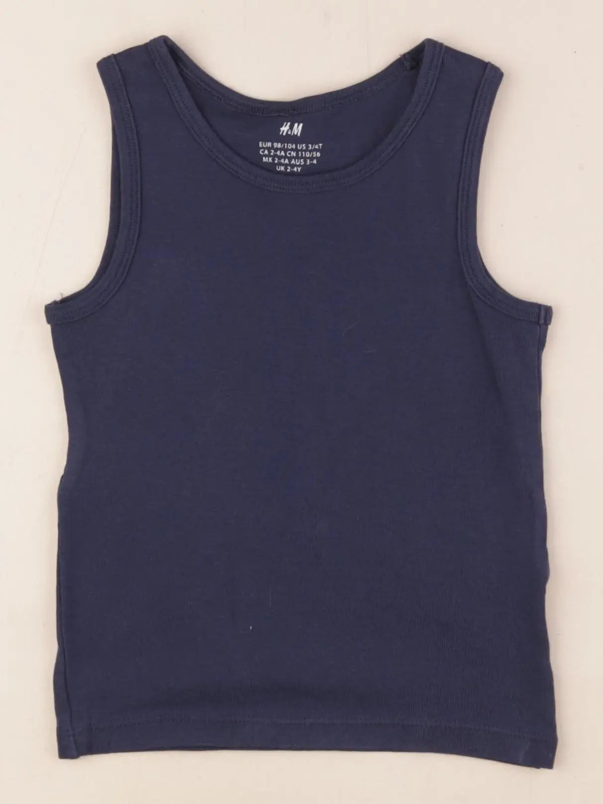 H&M - maillot de corps bleu - 18/24 mois