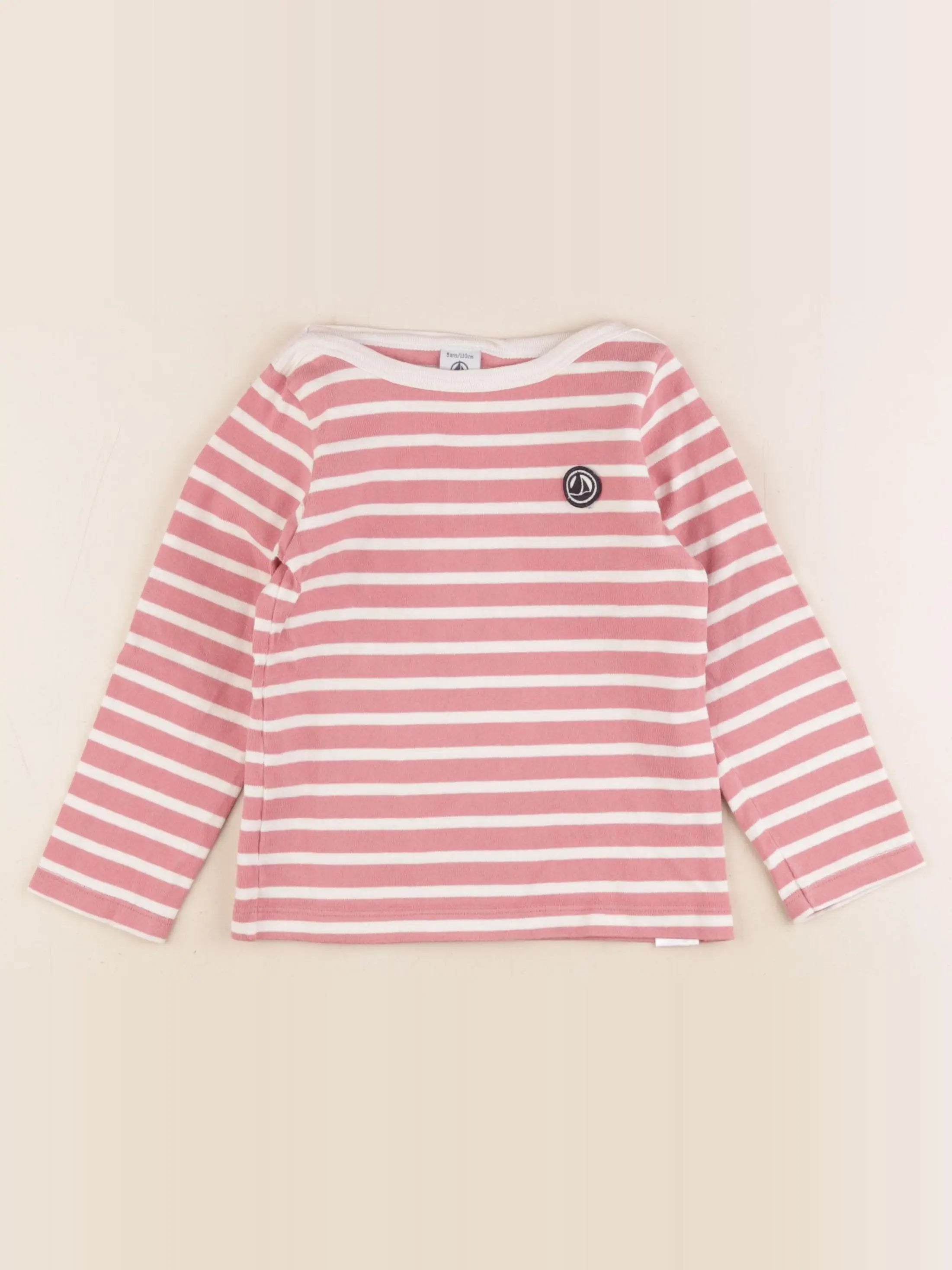 Petit Bateau - tee-shirt rose - 5 ans
