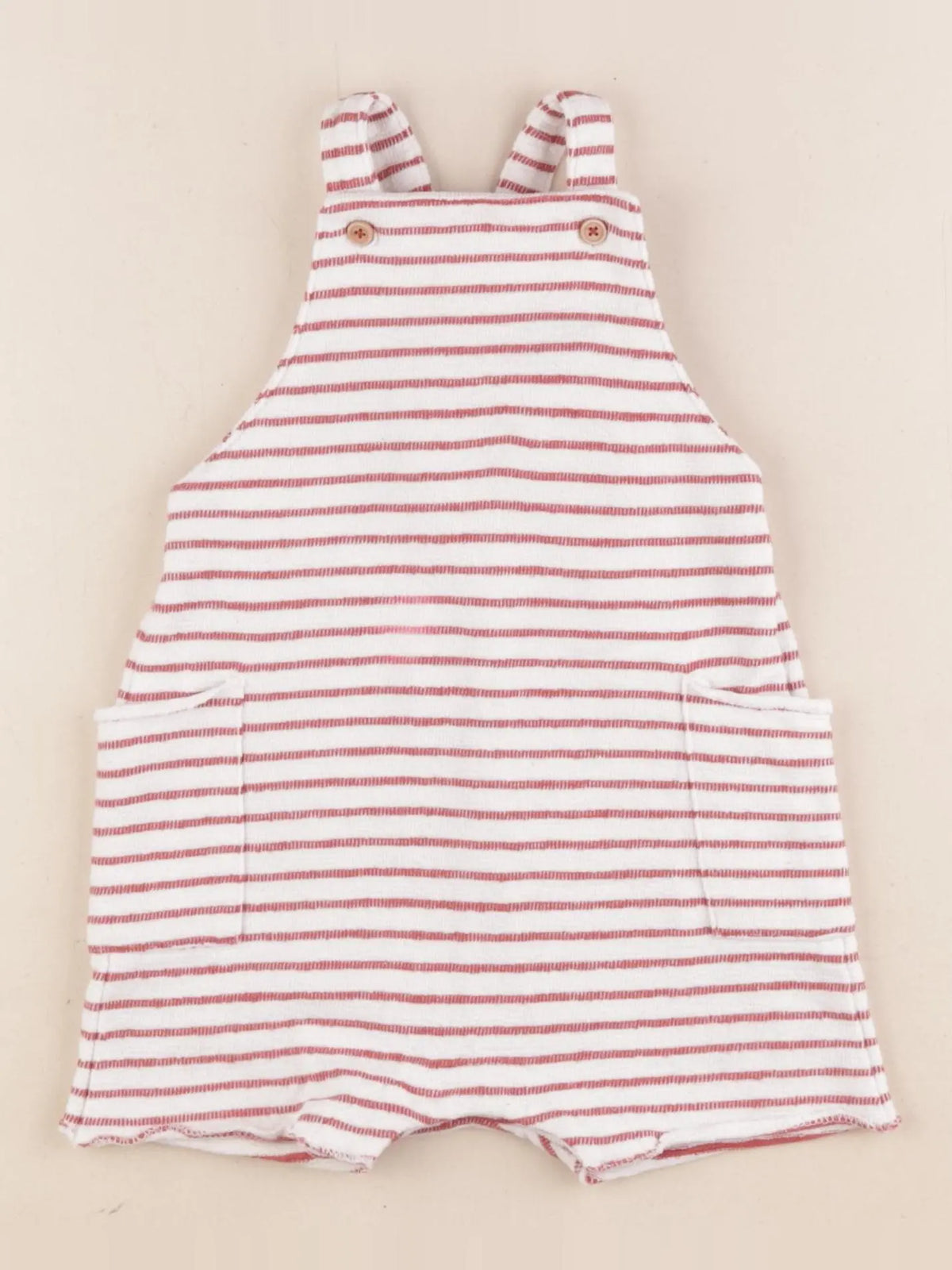 Boutchou - salopette rouge, blanc - 9 mois