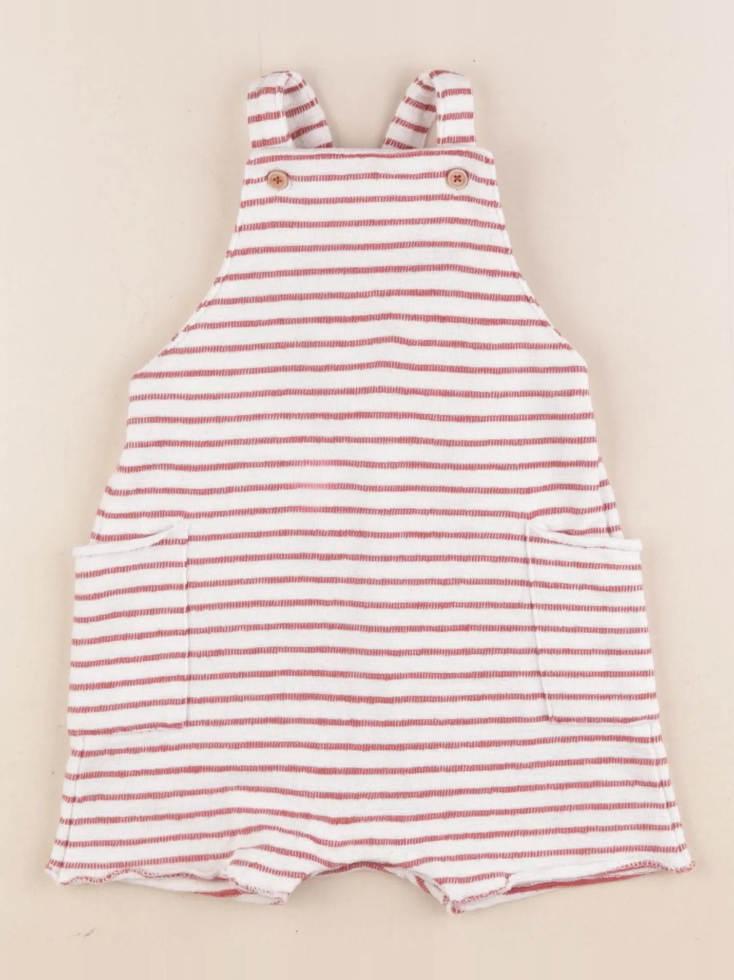 Boutchou - salopette rouge, blanc - 9 mois