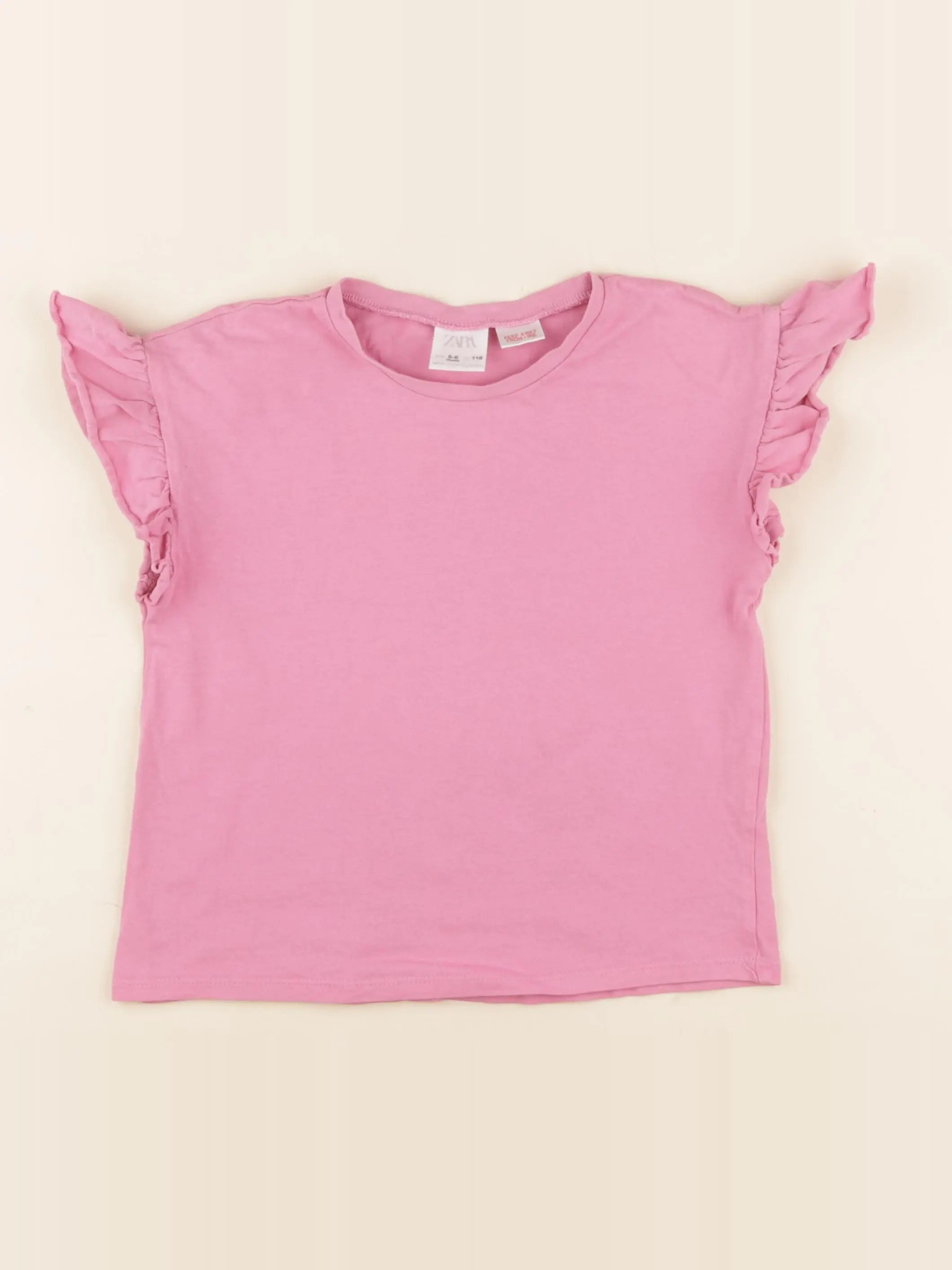 Zara - tee-shirt rose - 5/6 ans