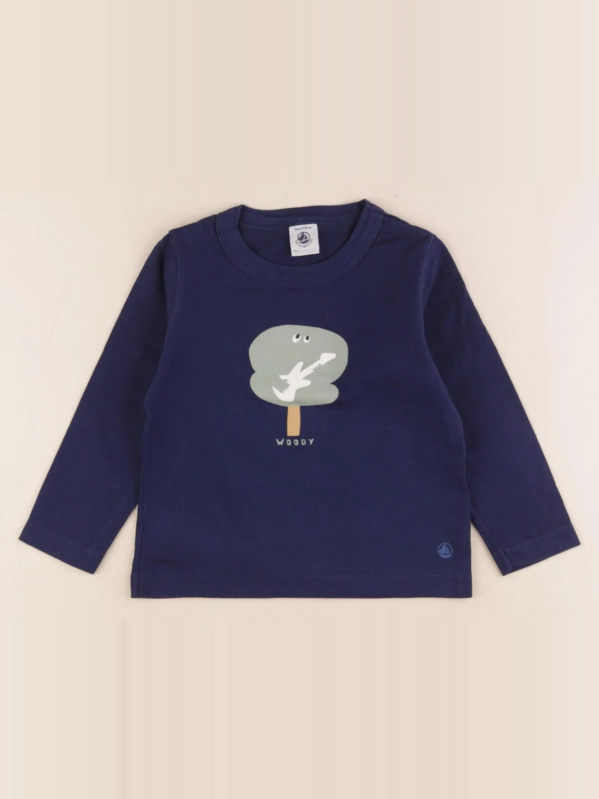 Petit Bateau - maillot de corps bleu - 3 ans