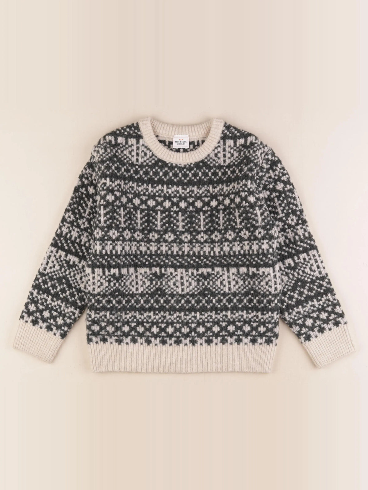 Tape à l'oeil - pull blanc, vert - 6 ans