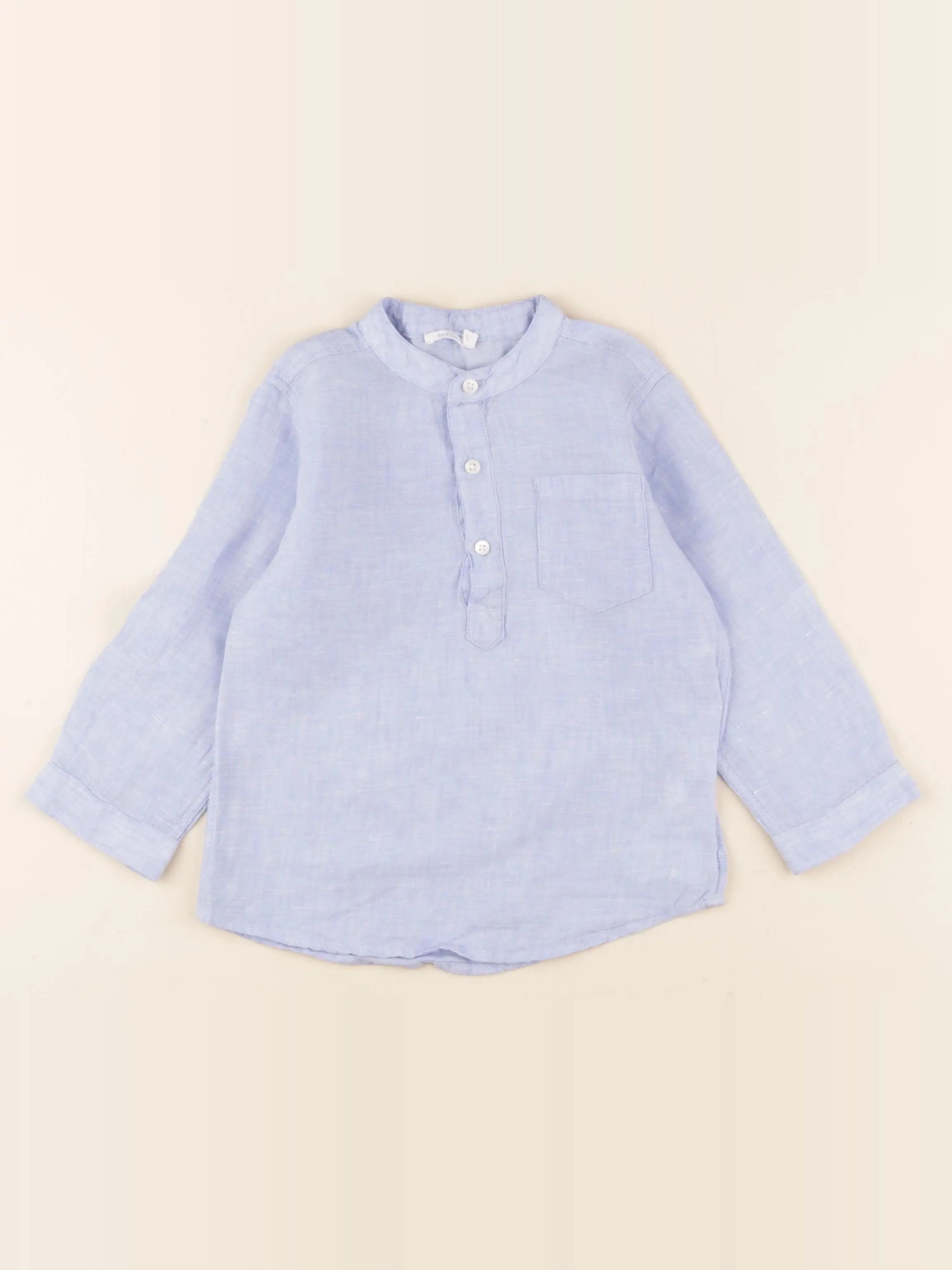 Boutchou - chemise bleu - 24 mois