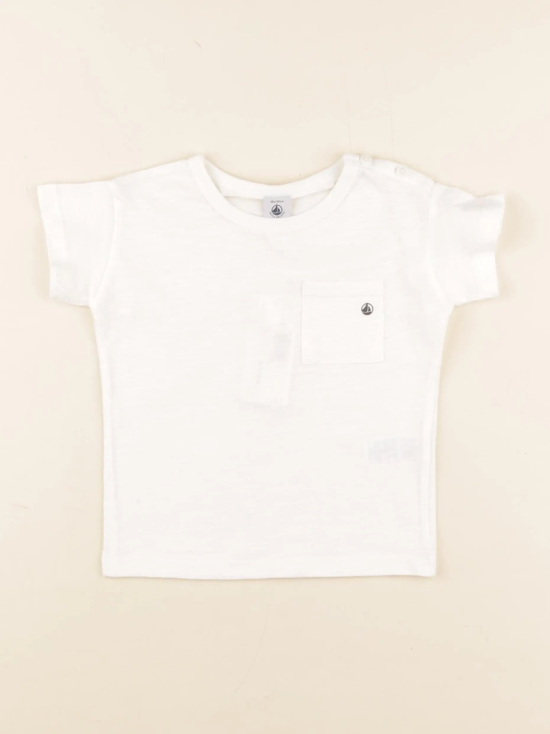 Petit Bateau - tee-shirt blanc - 18 mois