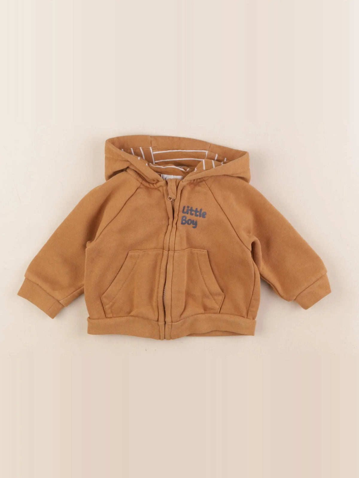 Vertbaudet - sweat marron - 6 mois