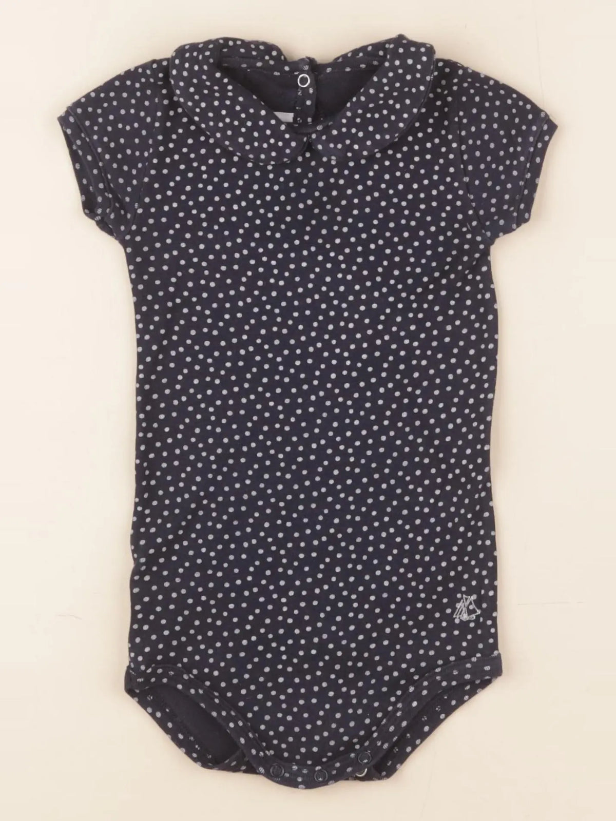 Petit Bateau - body à col bleu - 18 mois