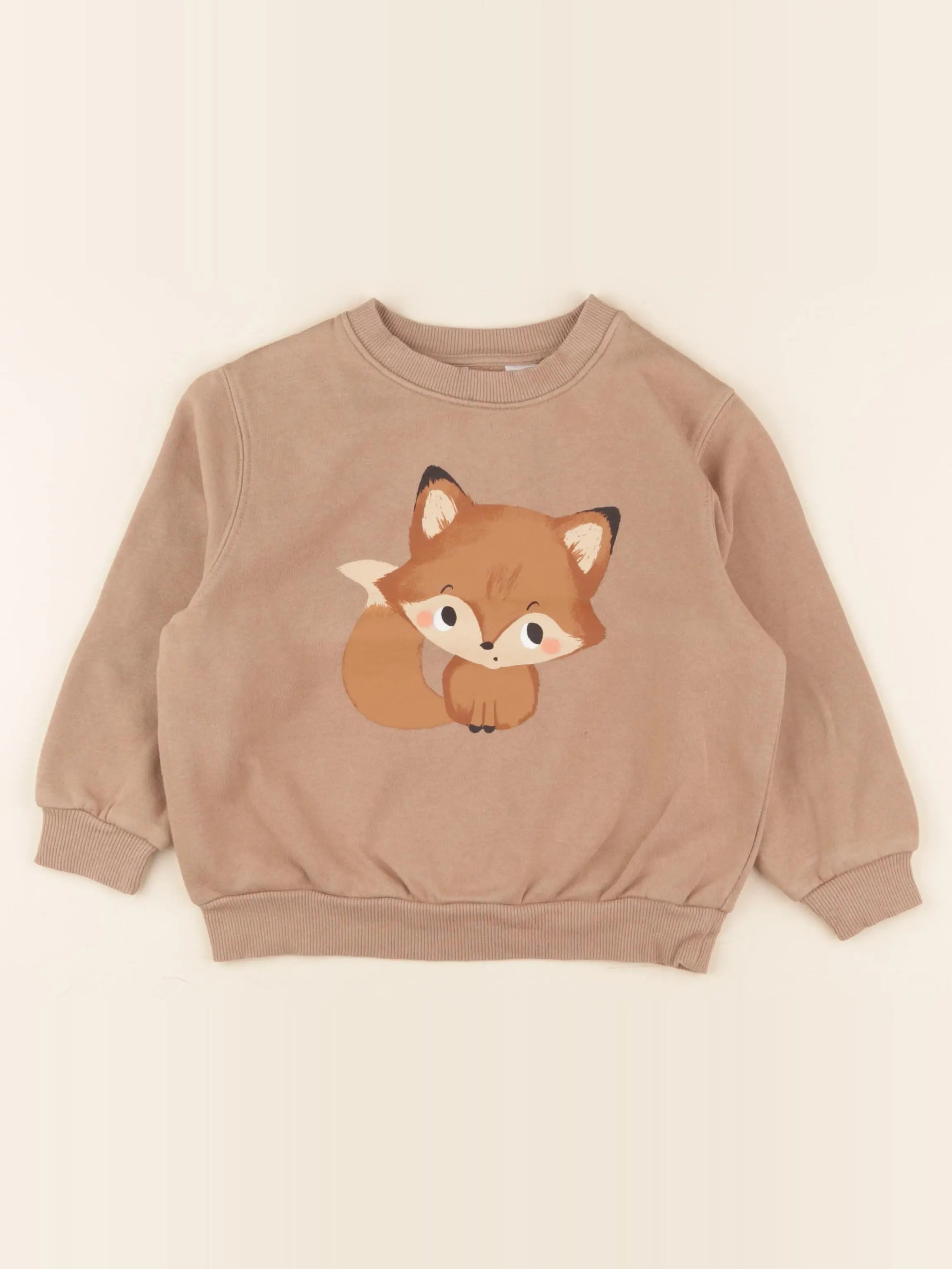 H&M - sweat marron - 2/4 ans