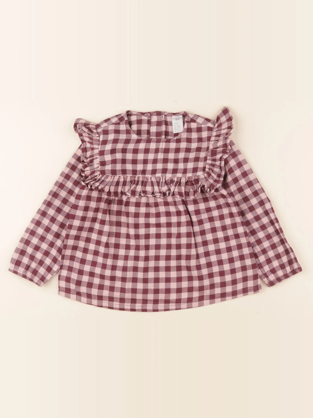 H&M - blouse violet, rose - 3/4 ans