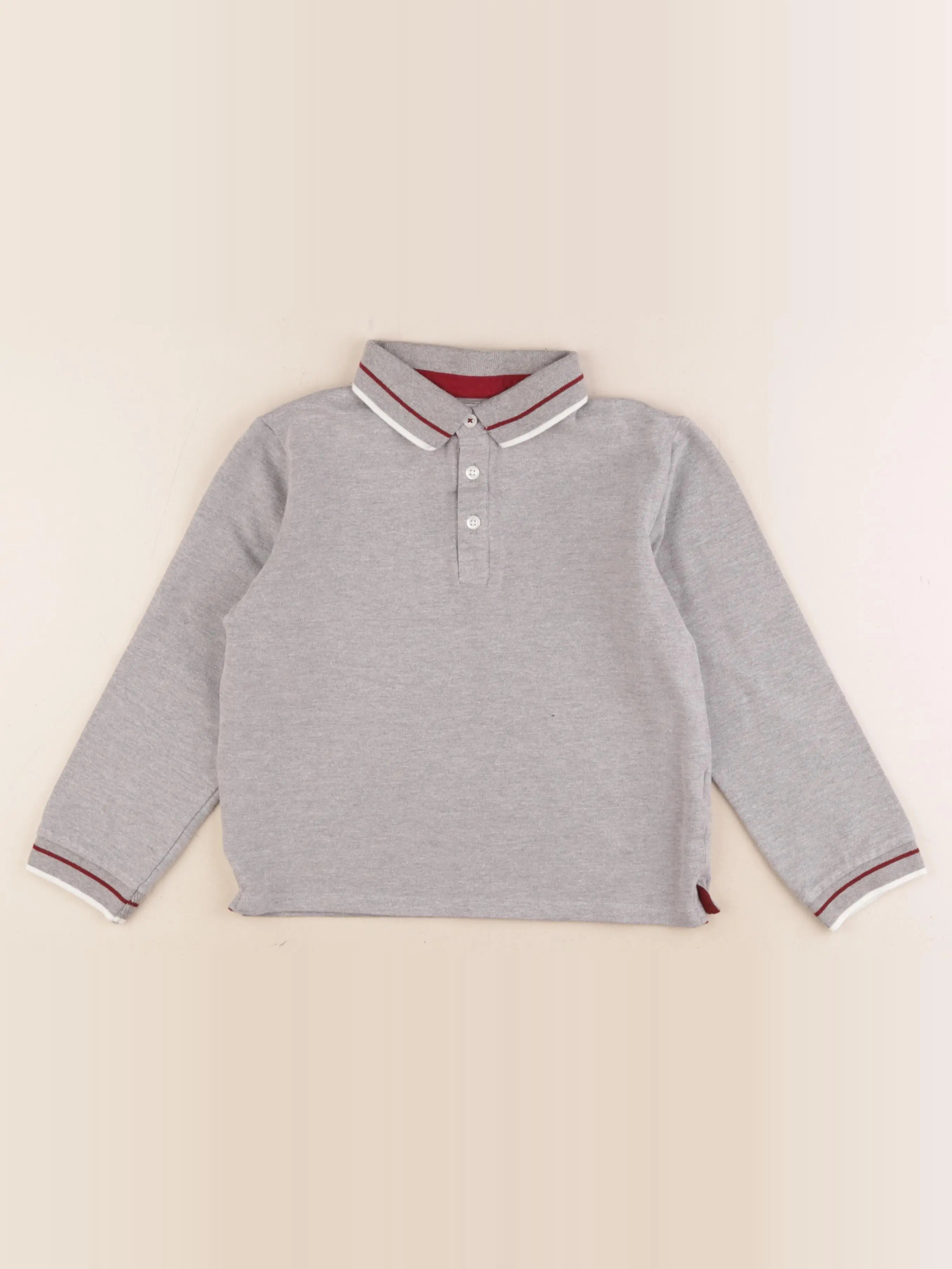 Eden & Victor - polo gris - 8 ans