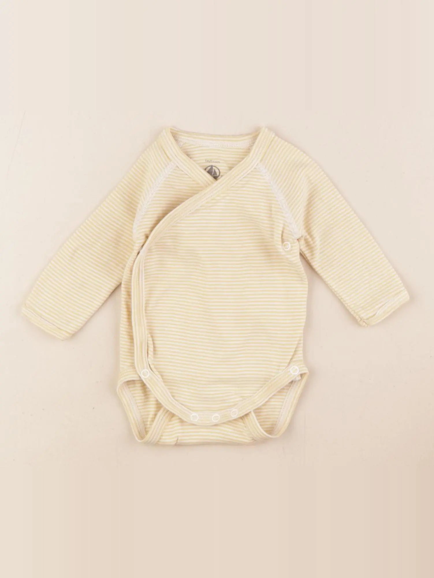 Petit Bateau - body jaune - 1 mois