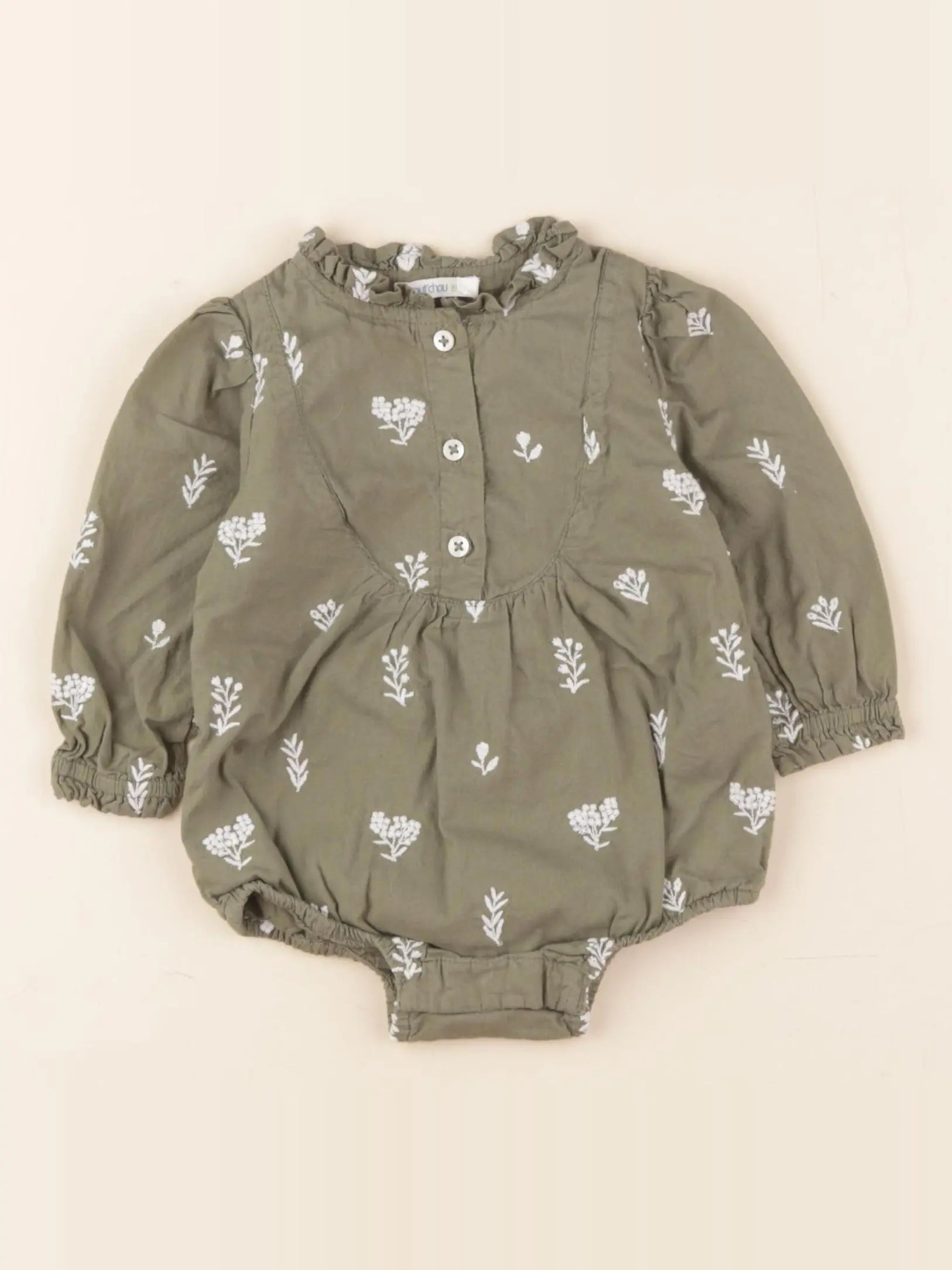 Boutchou - combinaison vert - 3 mois