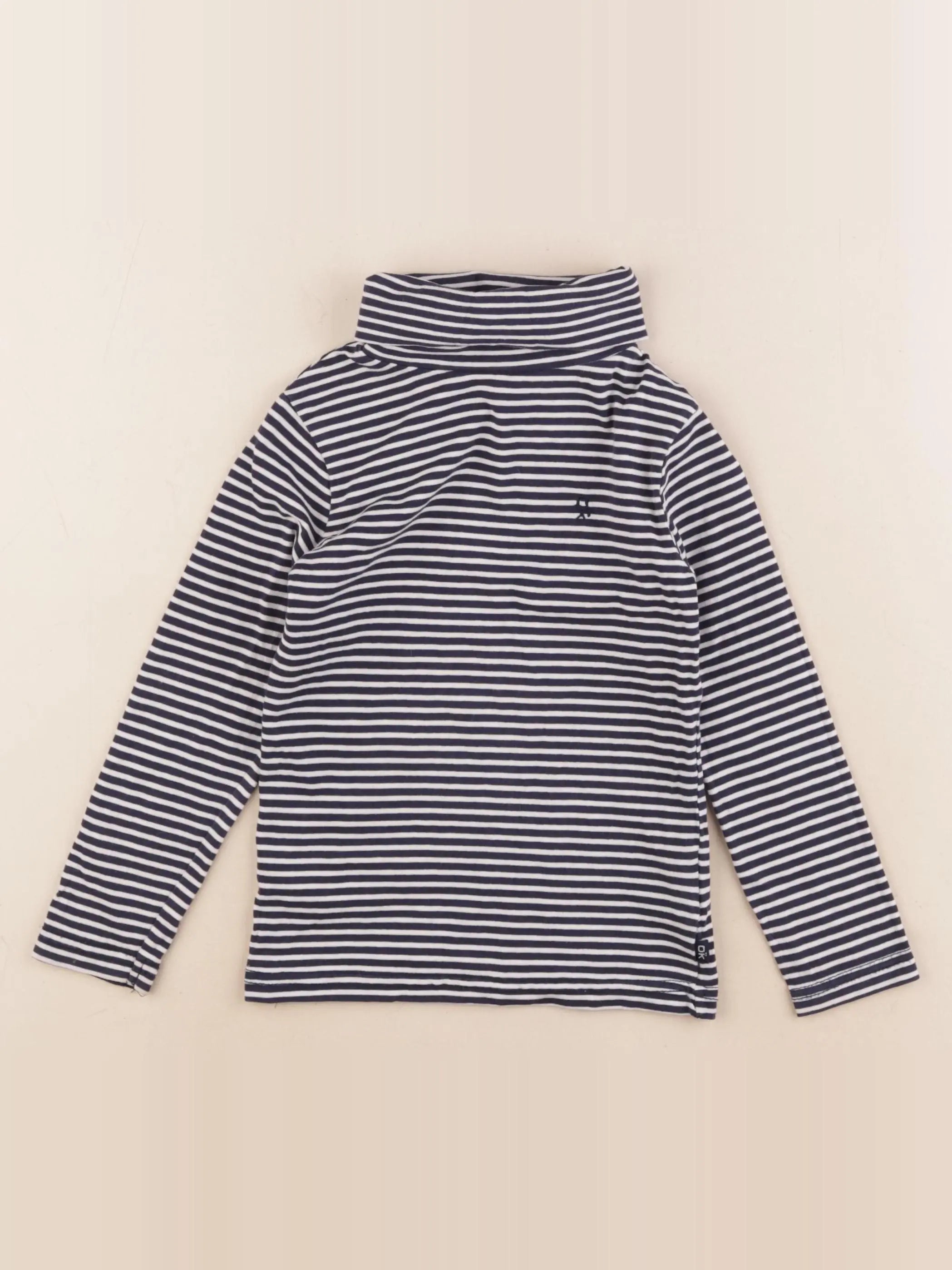 Okaidi - sous-pull bleu, blanc - 4 ans