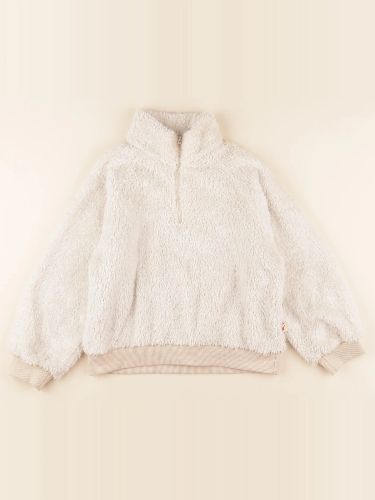 Gamin gamine - sweat beige - 6/7 ans
