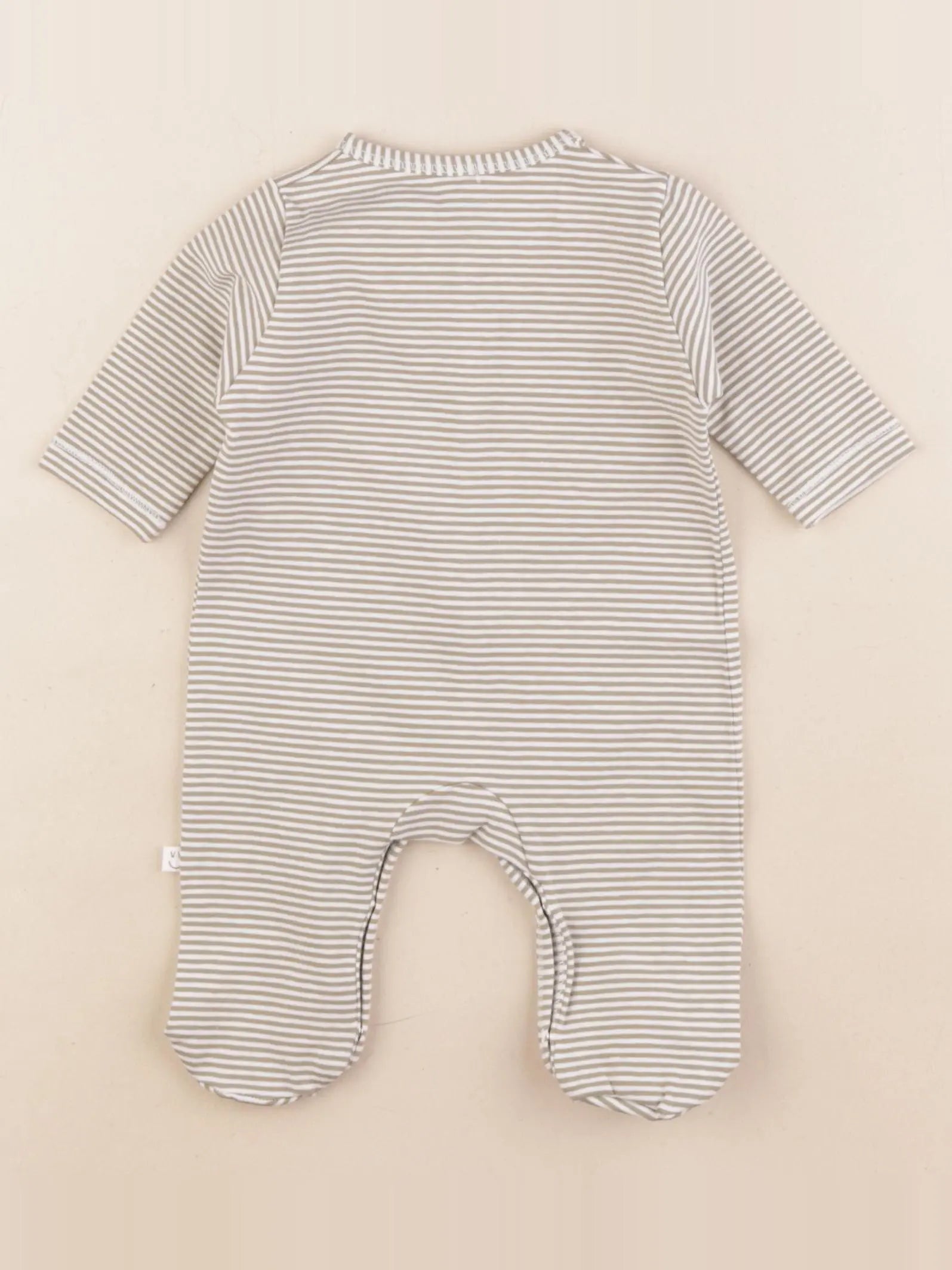 Pyjama coton rayé vert