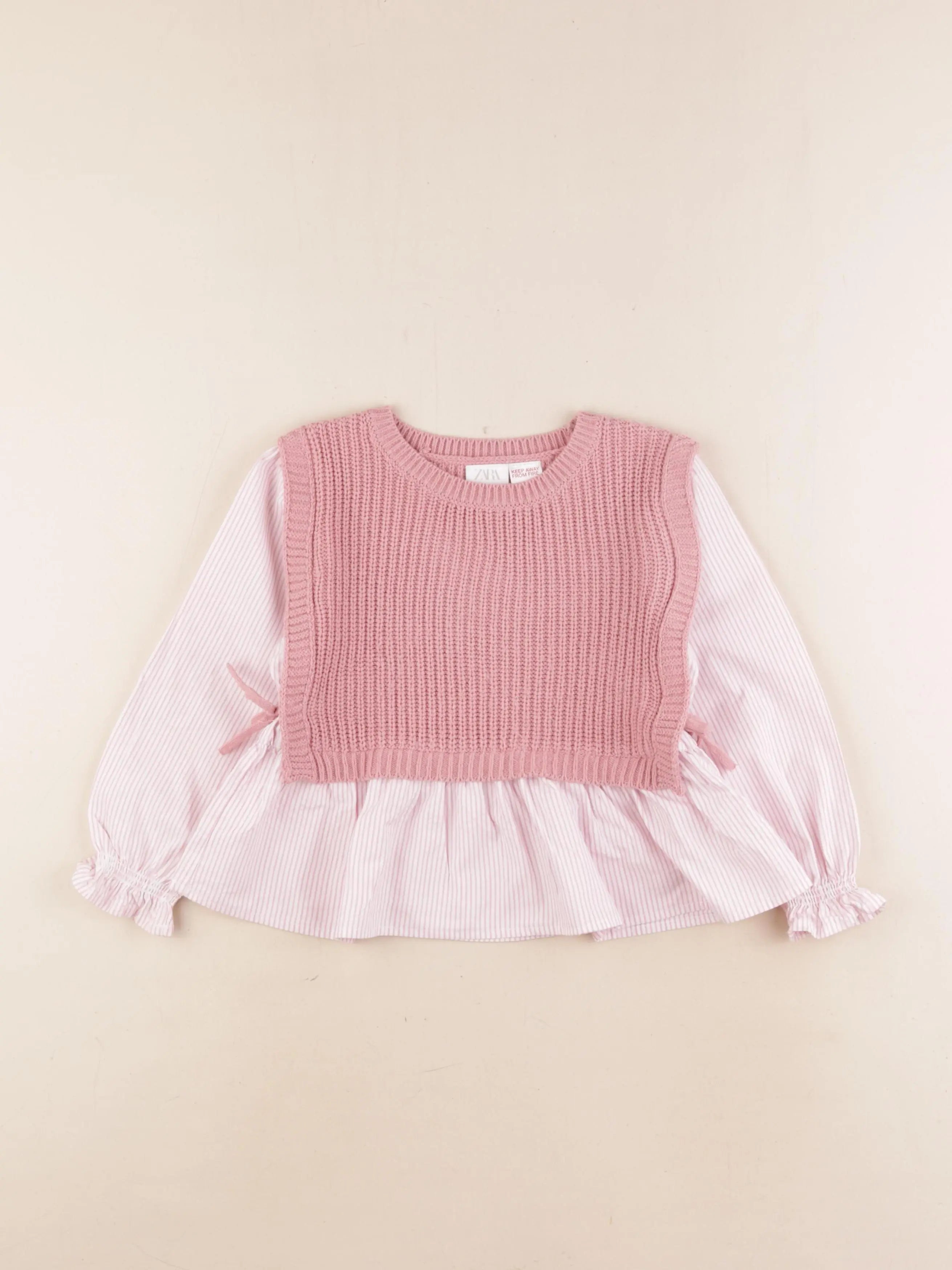 Zara - pull rose - 4 ans