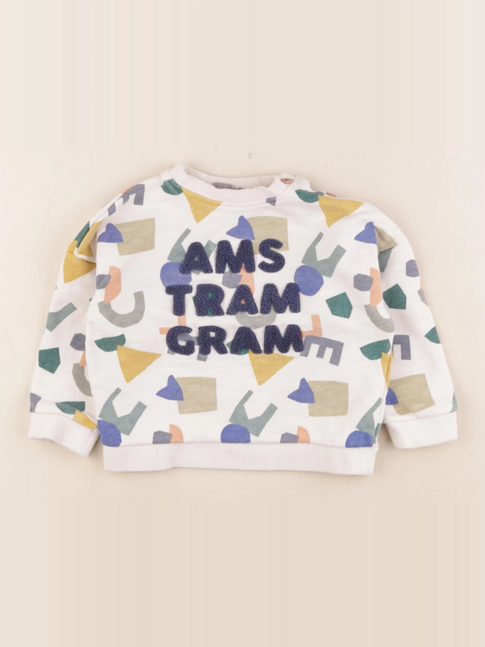Boutchou - sweat beige, multicolore - 24 mois