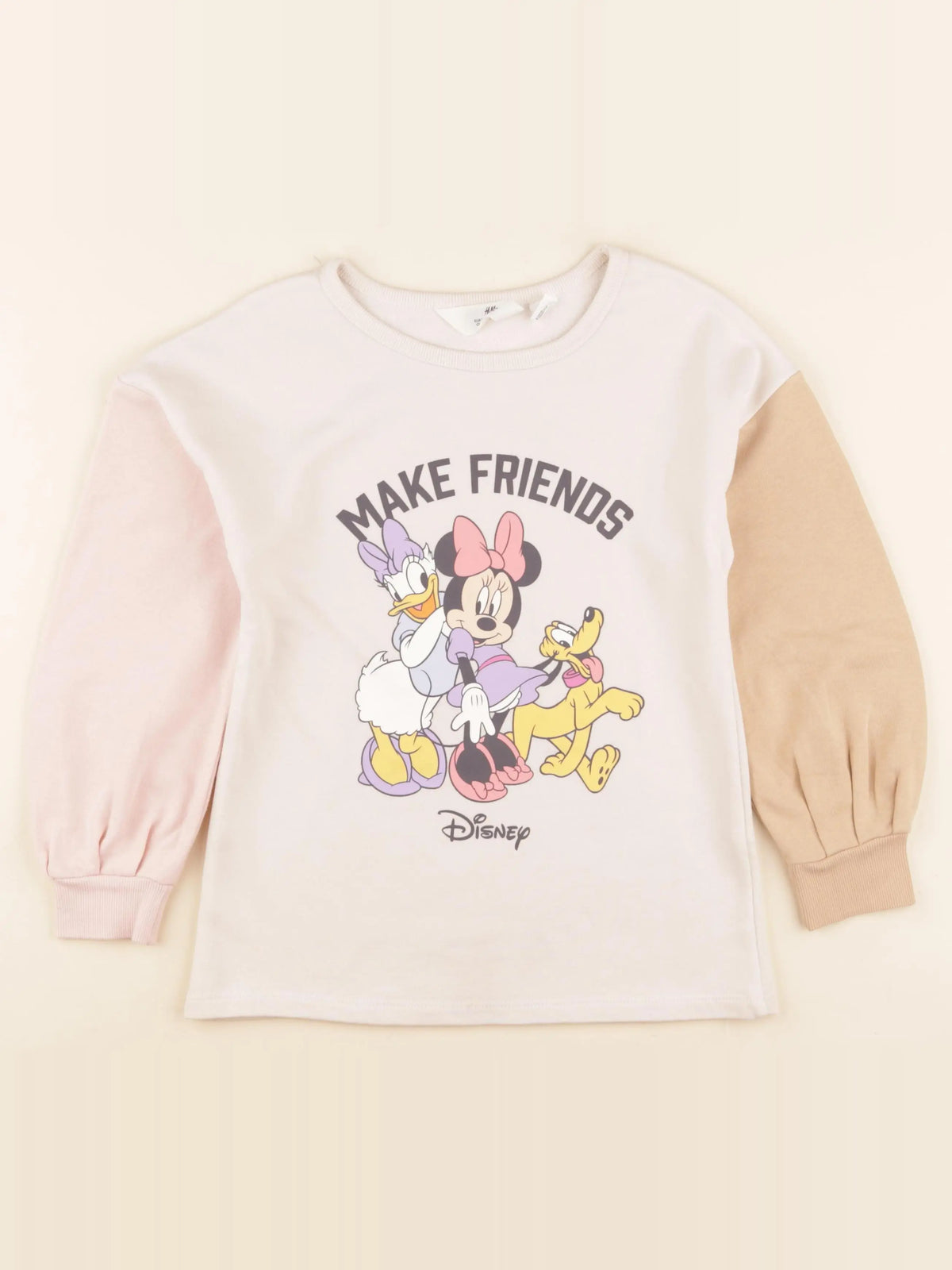 H&M - sweat beige - 7/8 ans