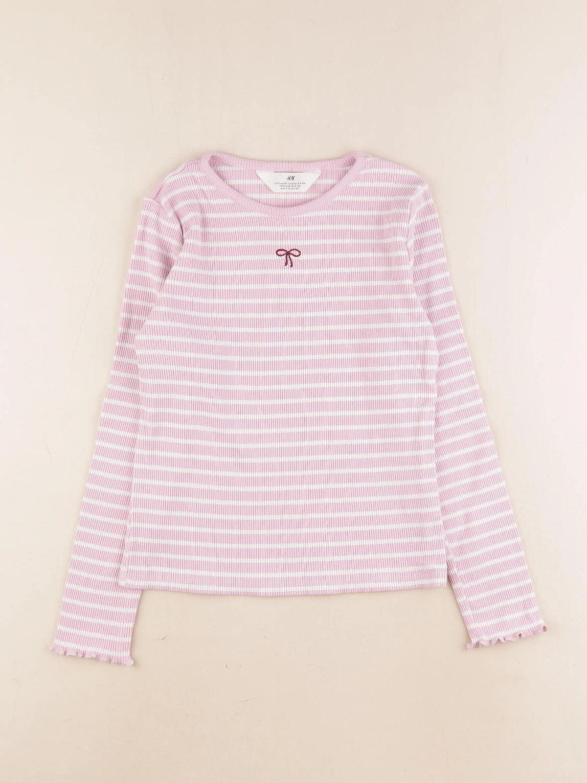 H&M - tee-shirt rose - 8/10 ans