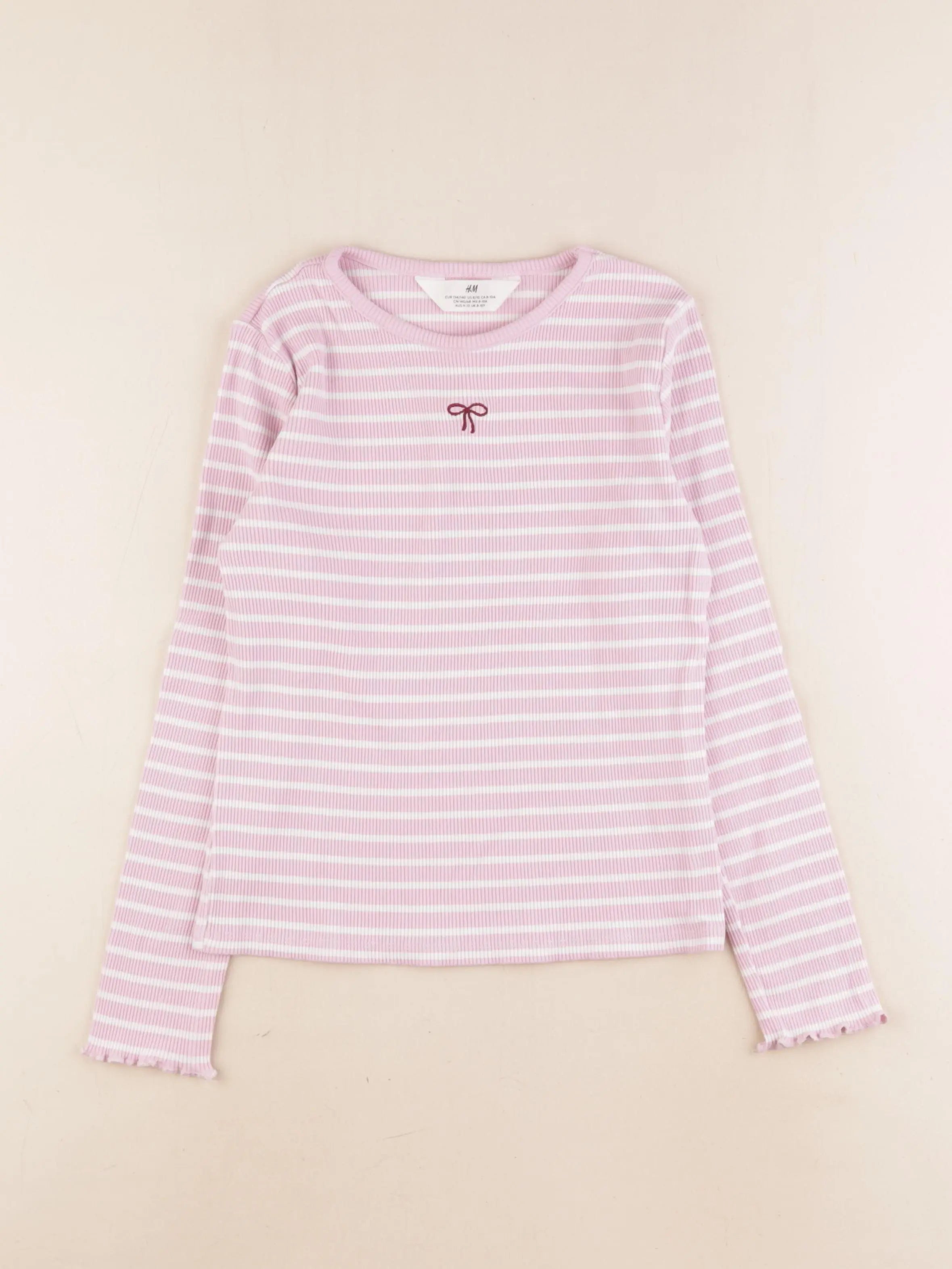 H&M - tee-shirt rose - 8/10 ans