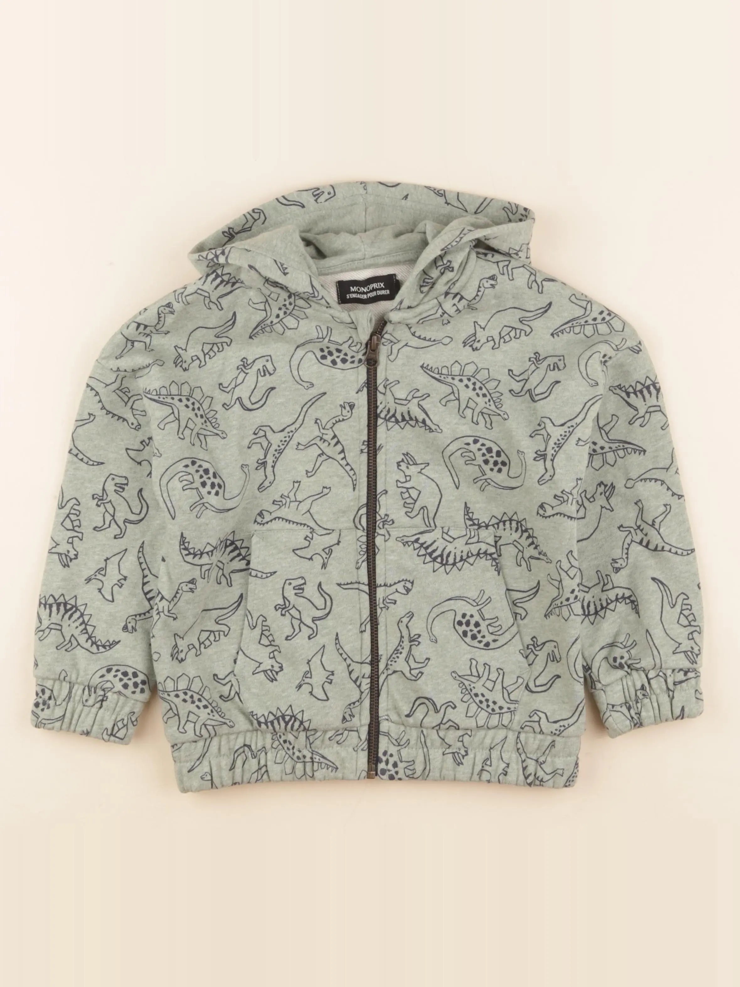 Monoprix - sweat vert - 5 ans
