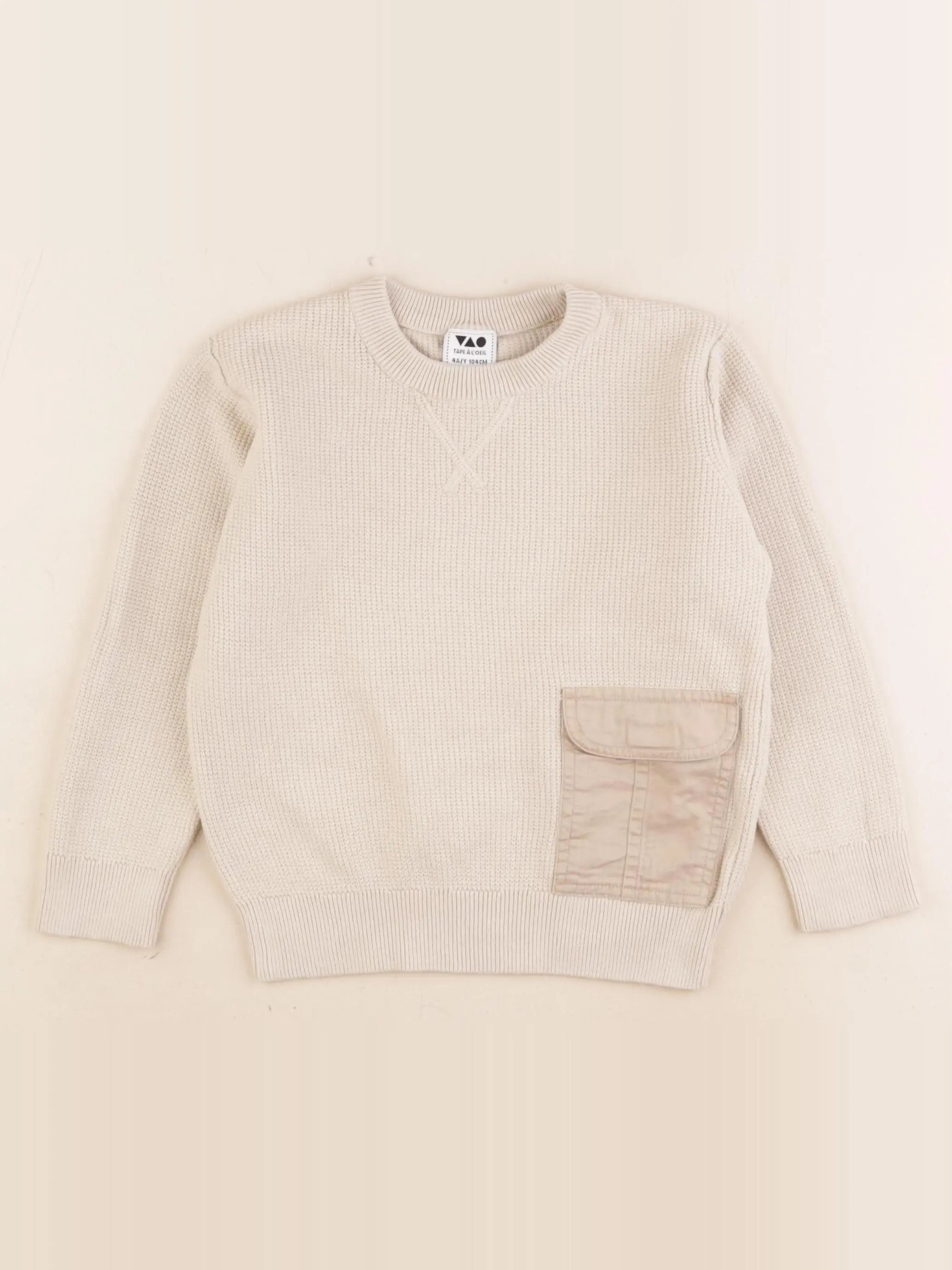 Tape à l'oeil - pull marron - 4 ans