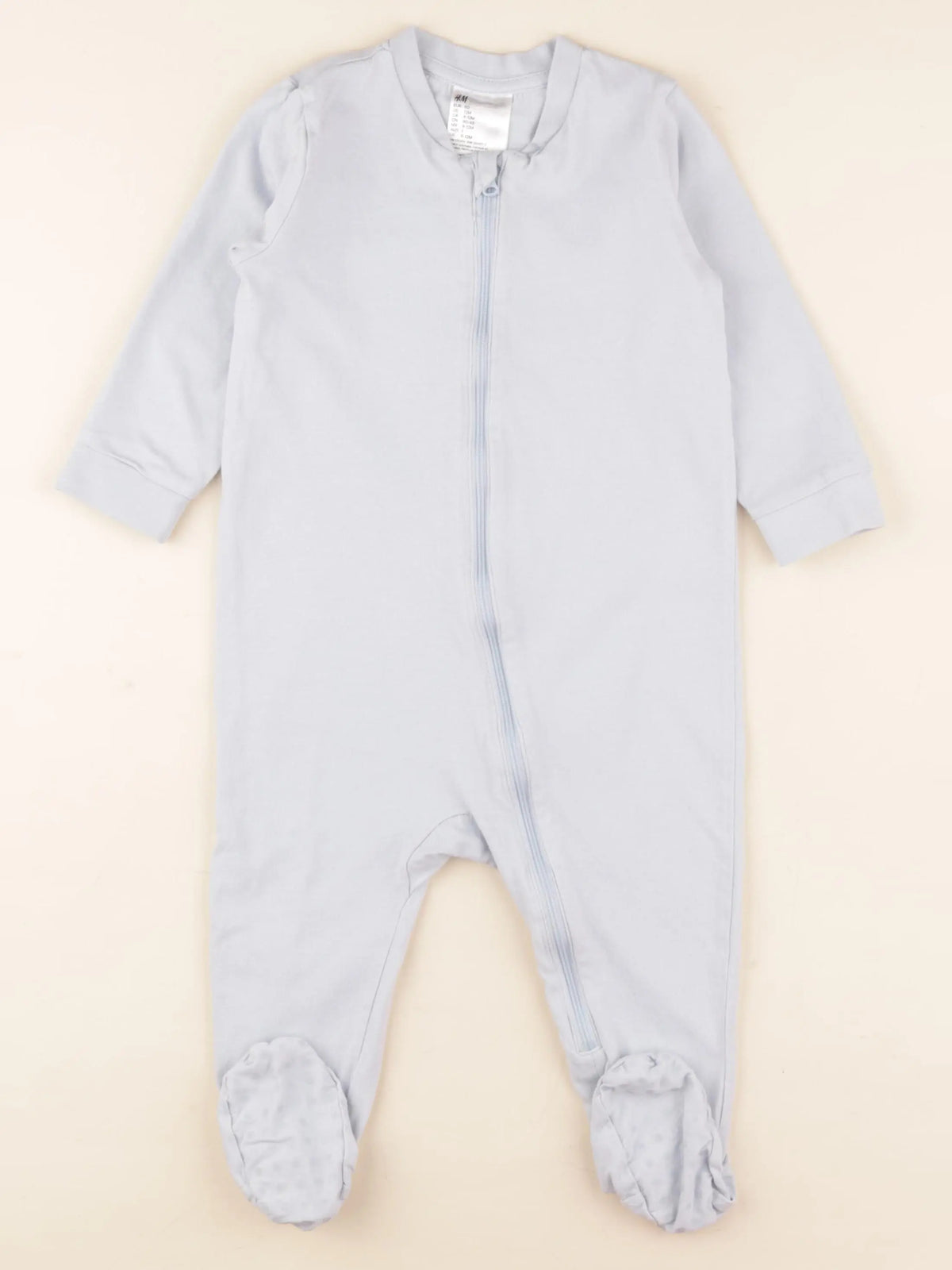 H&M - pyjama coton bleu - 9/12 mois