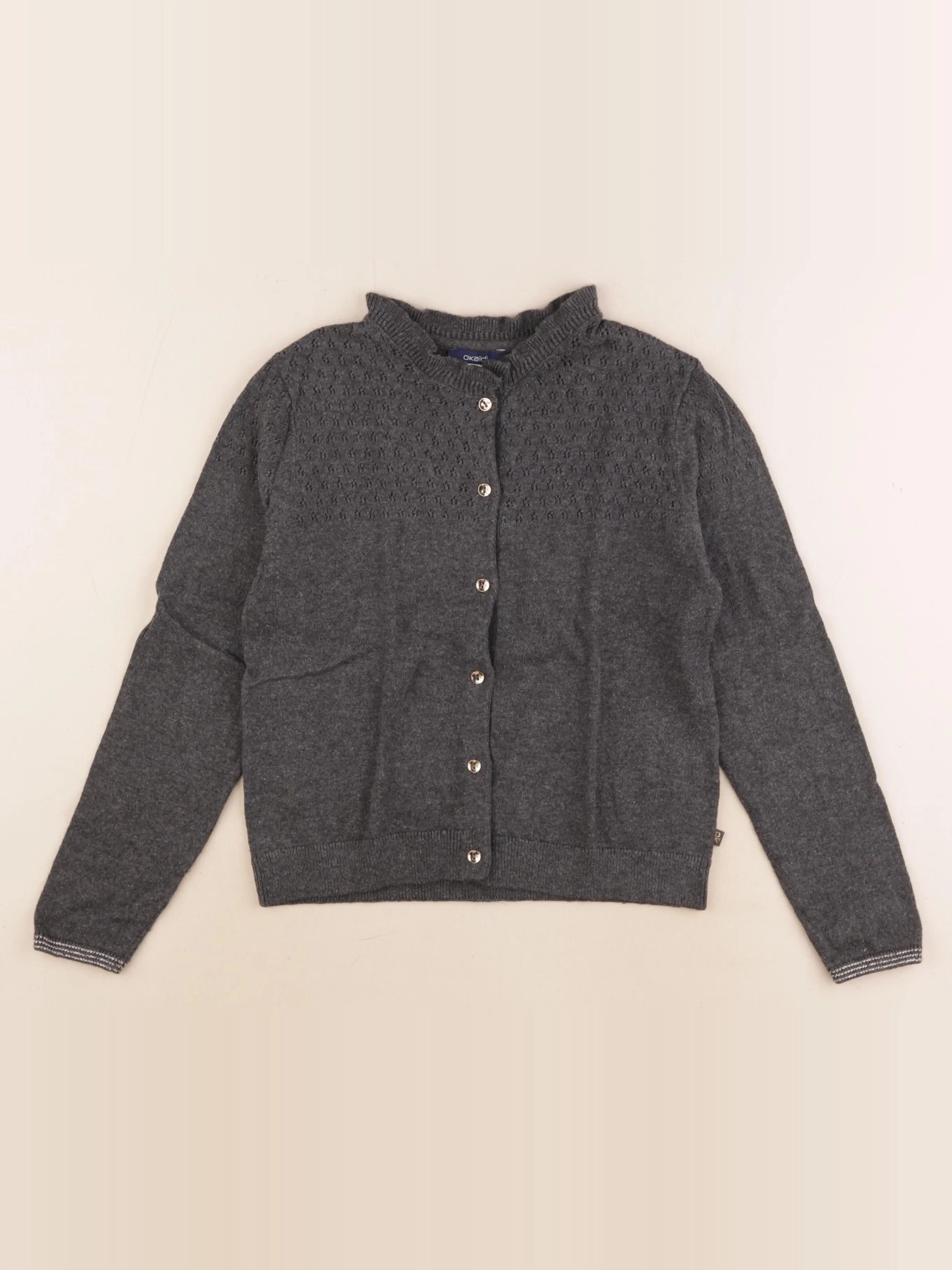 Okaidi - gilet gris - 8 ans