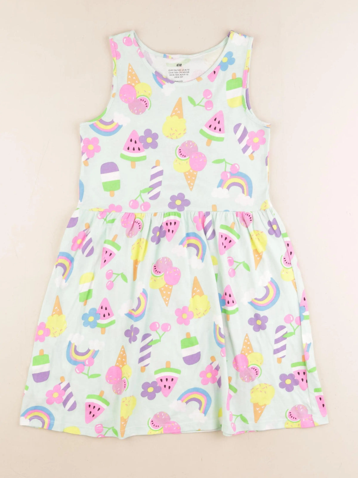 H&M - robe multicolore - 8/10 ans