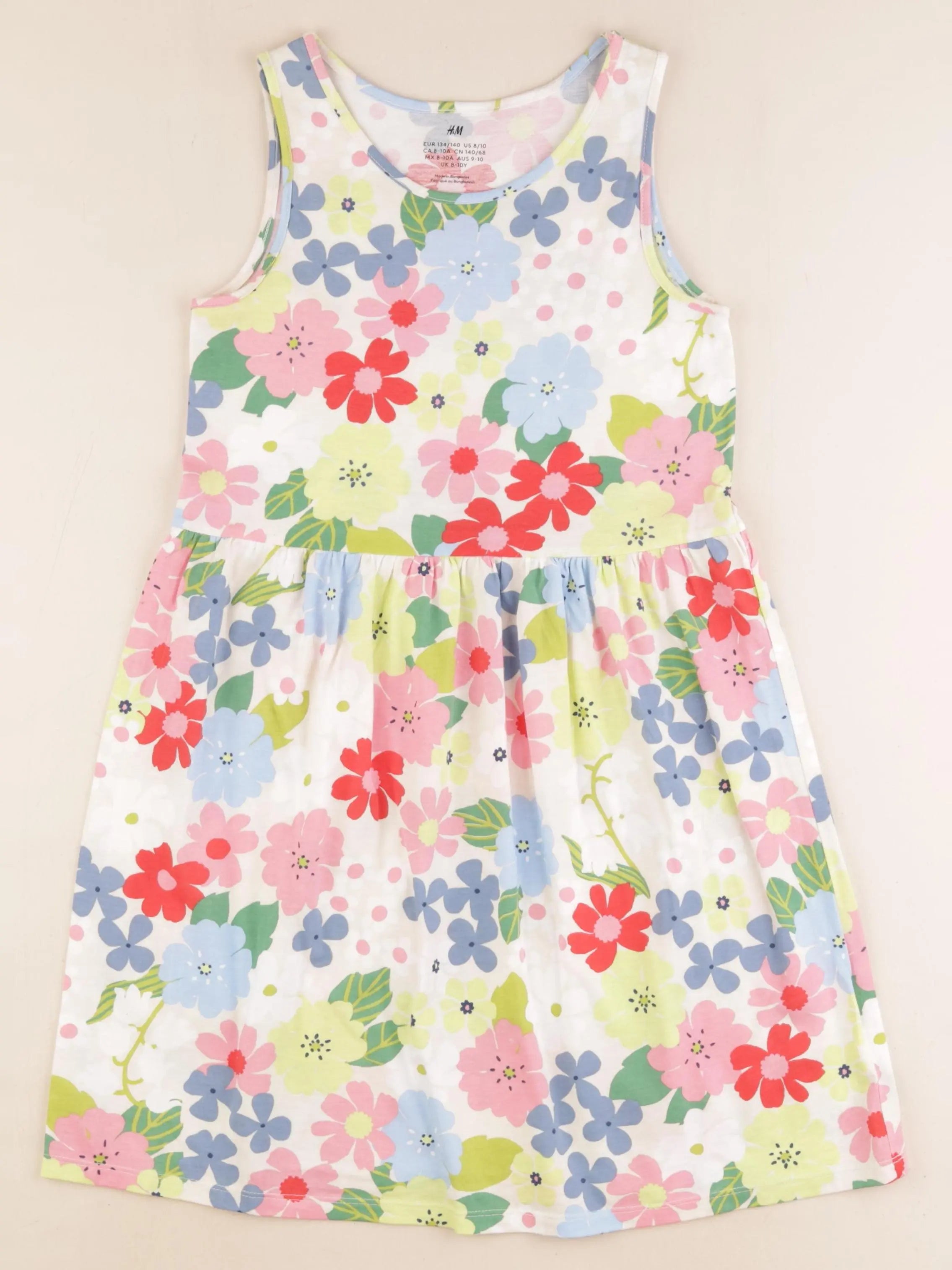H&M - robe multicolore - 8/10 ans