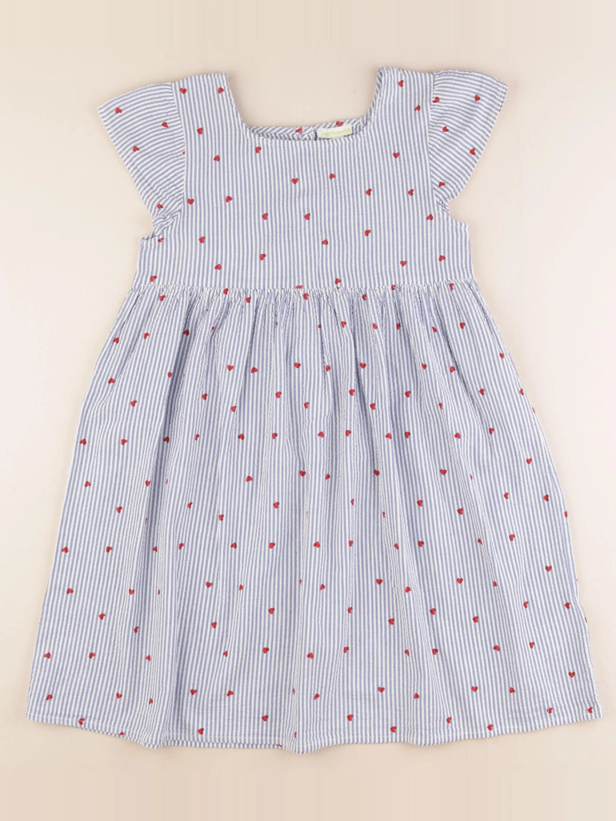 Vertbaudet - robe bleu, blanc - 10 ans