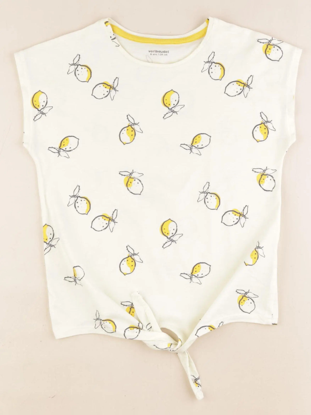 Vertbaudet - tee-shirt jaune - 8 ans