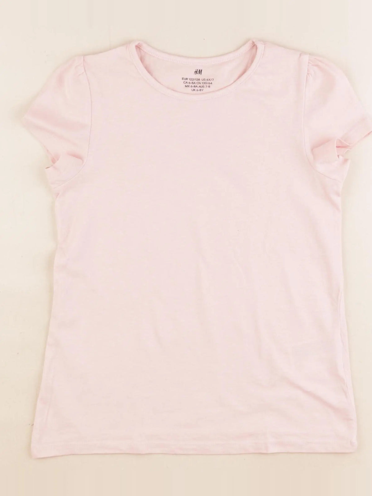 H&M - tee-shirt rose - 6/8 ans