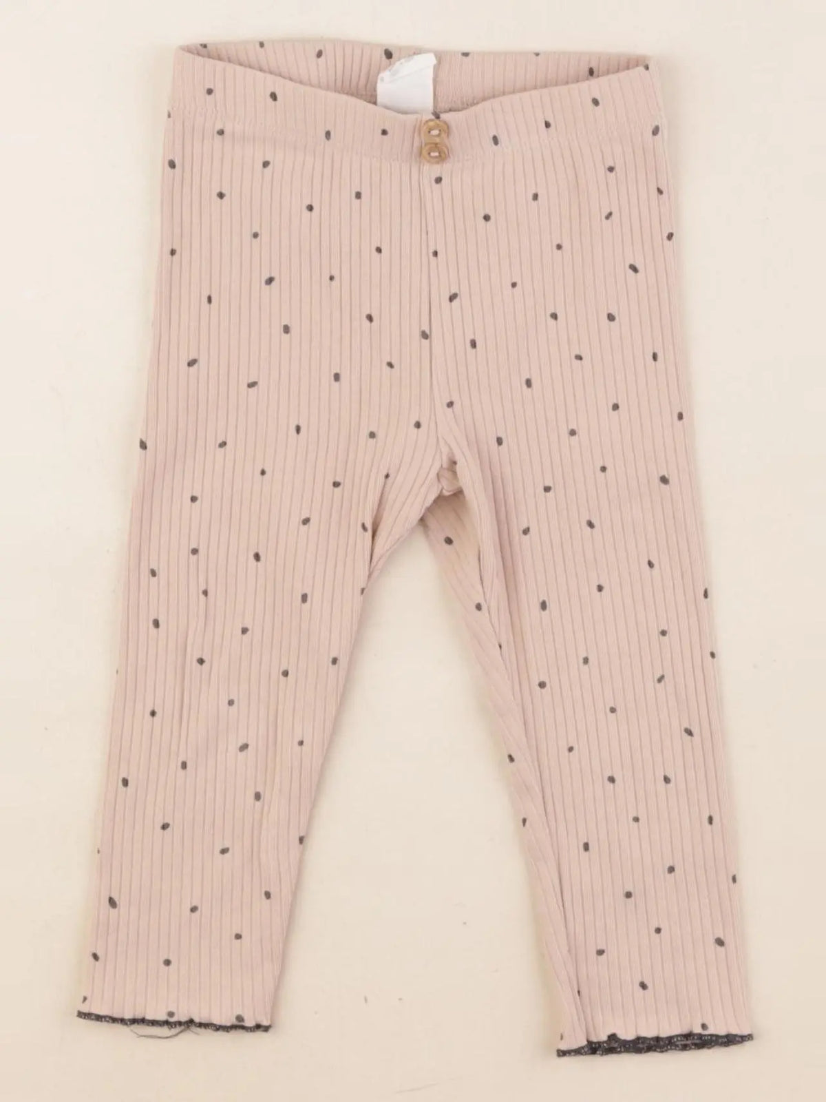 H&M - legging marron, noir - 9/12 mois