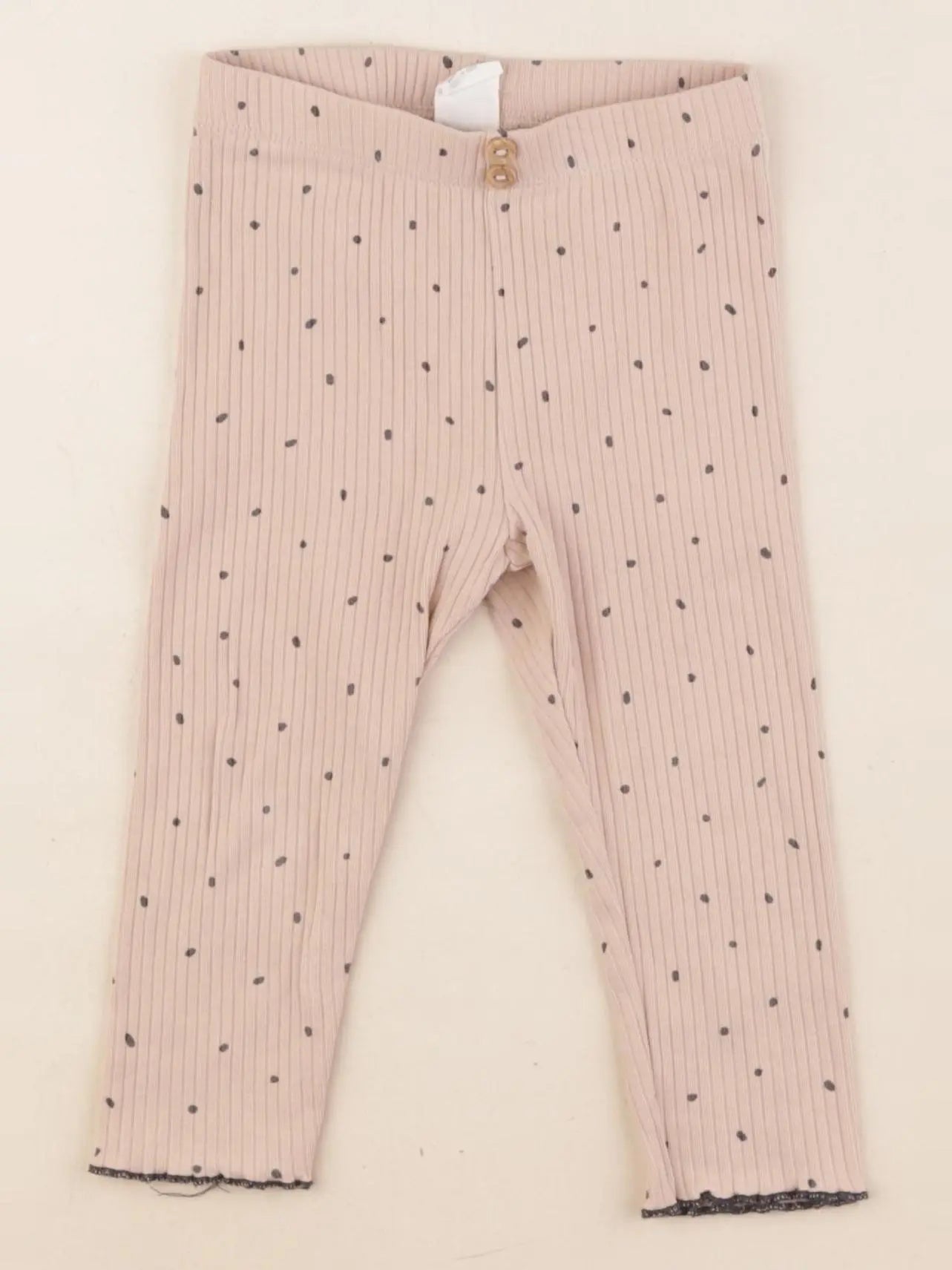 H&M - legging marron, noir - 9/12 mois