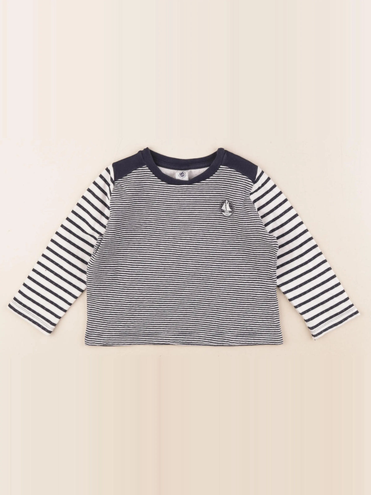 Petit Bateau - tee-shirt bleu - 4 ans