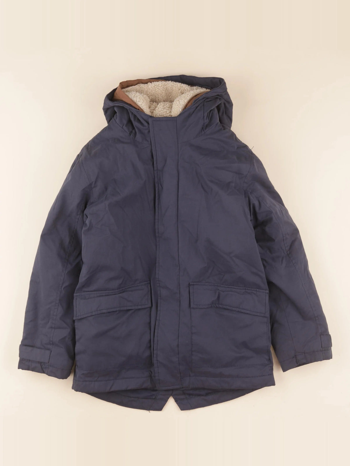 Vertbaudet - manteau doublure amovible bleu - 9 ans