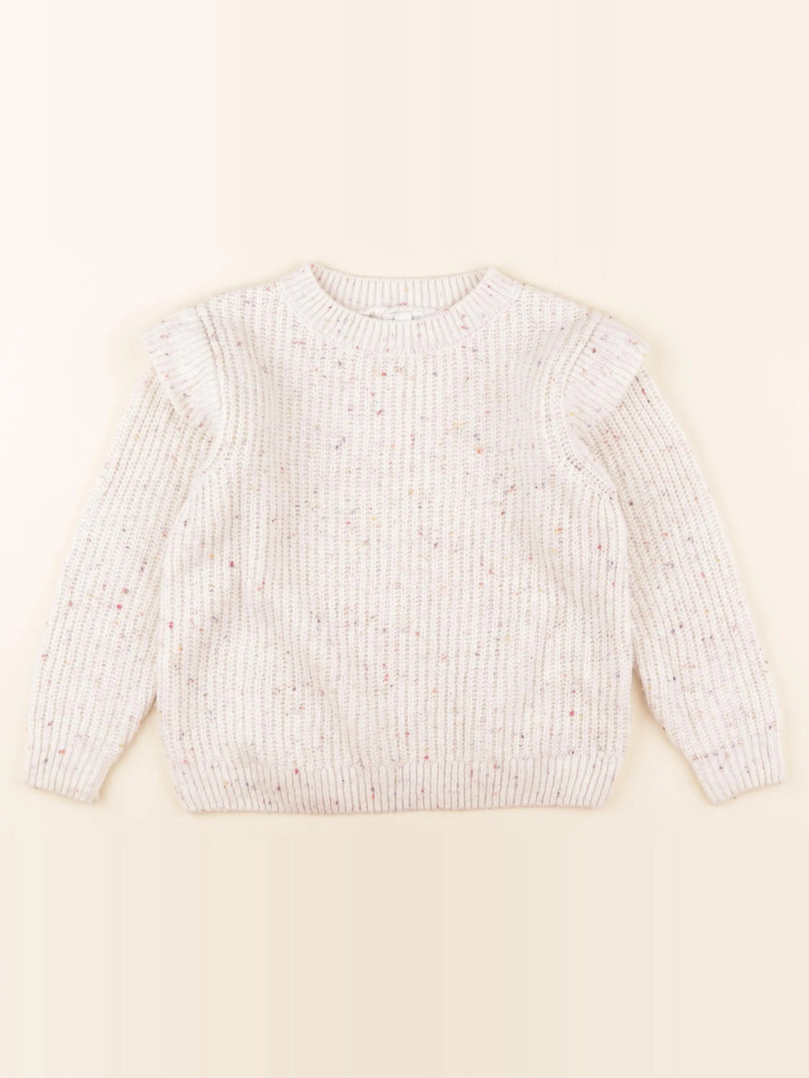 Vertbaudet - pull beige - 5 ans