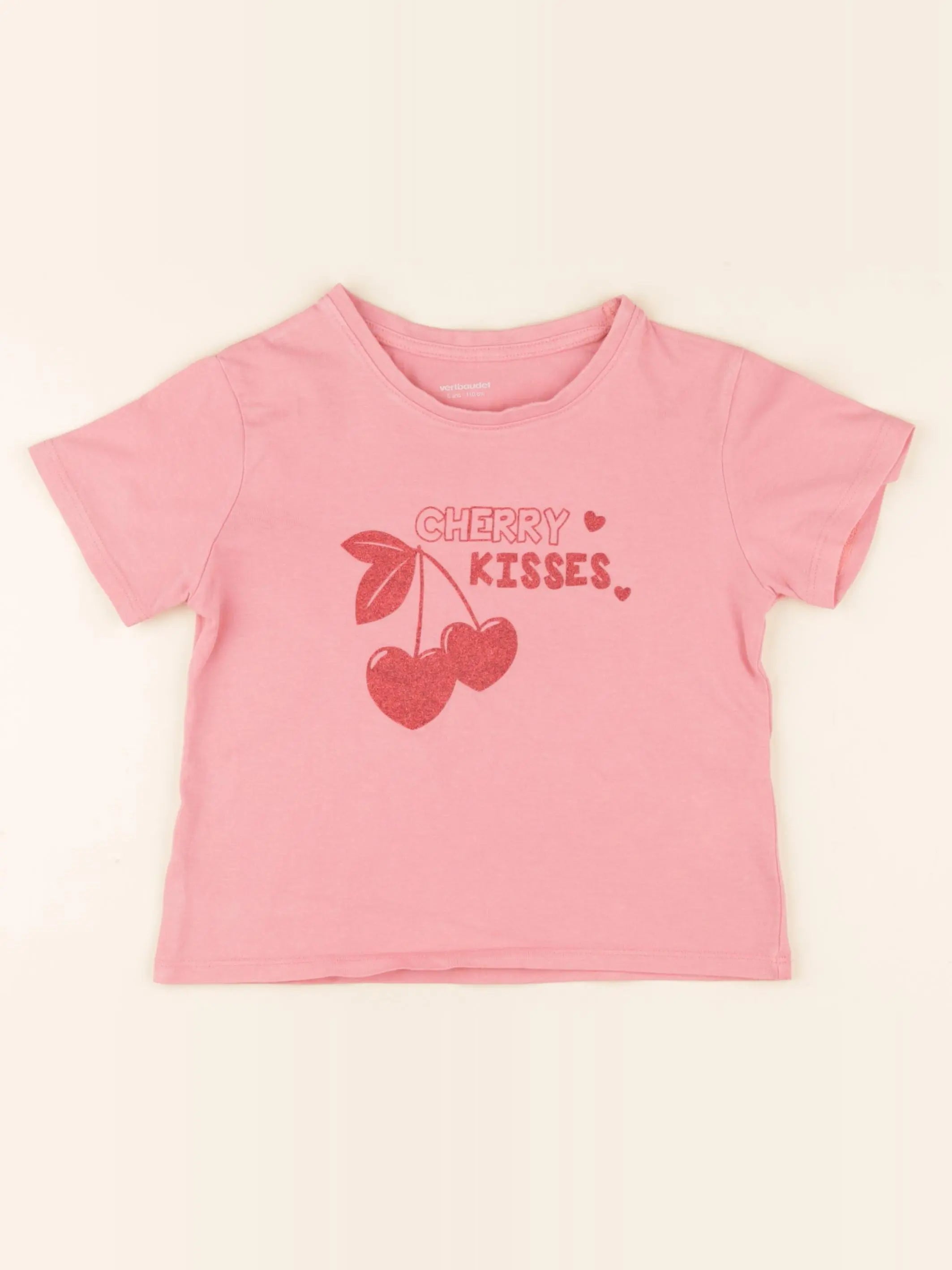 Vertbaudet - tee-shirt rose - 5 ans