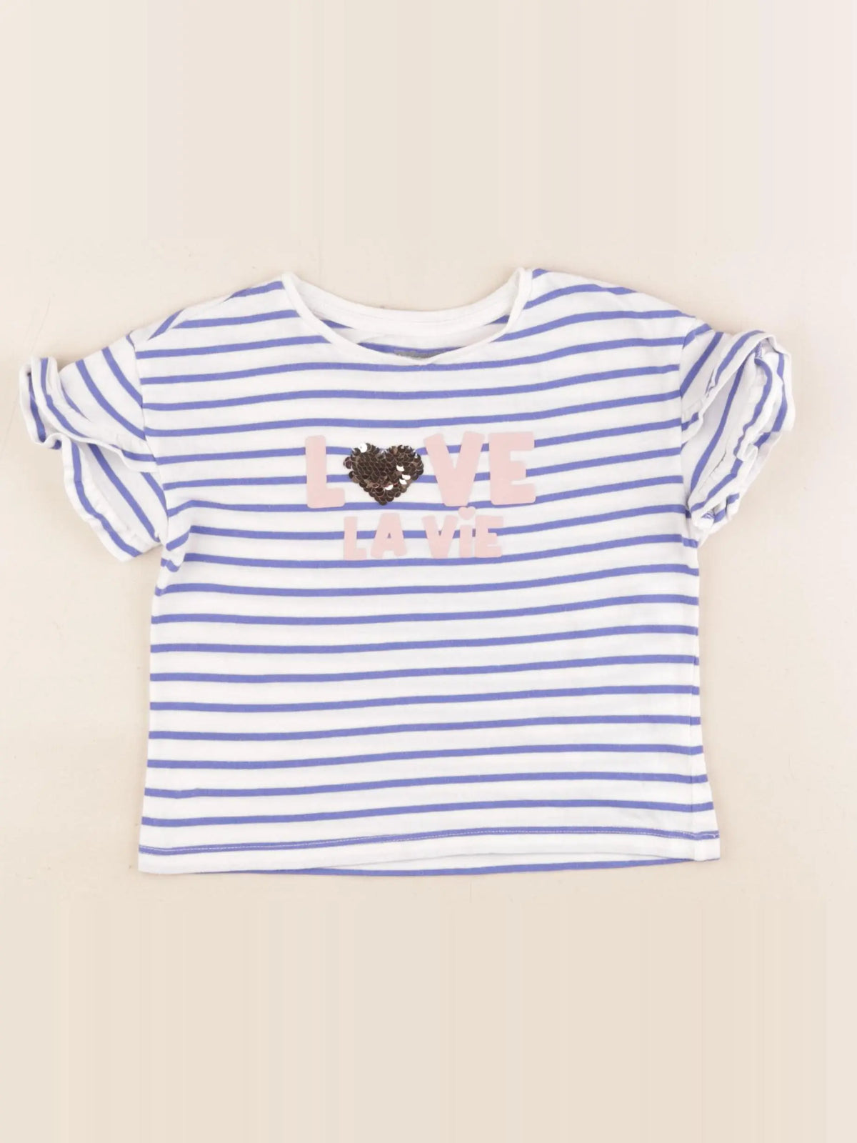 Vertbaudet - tee-shirt bleu - 2 ans